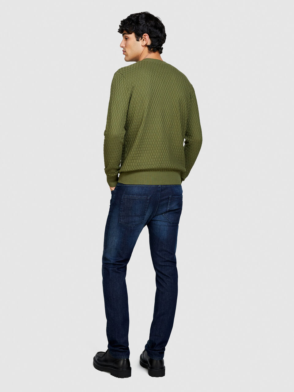 Solid colored sweater Men image number null