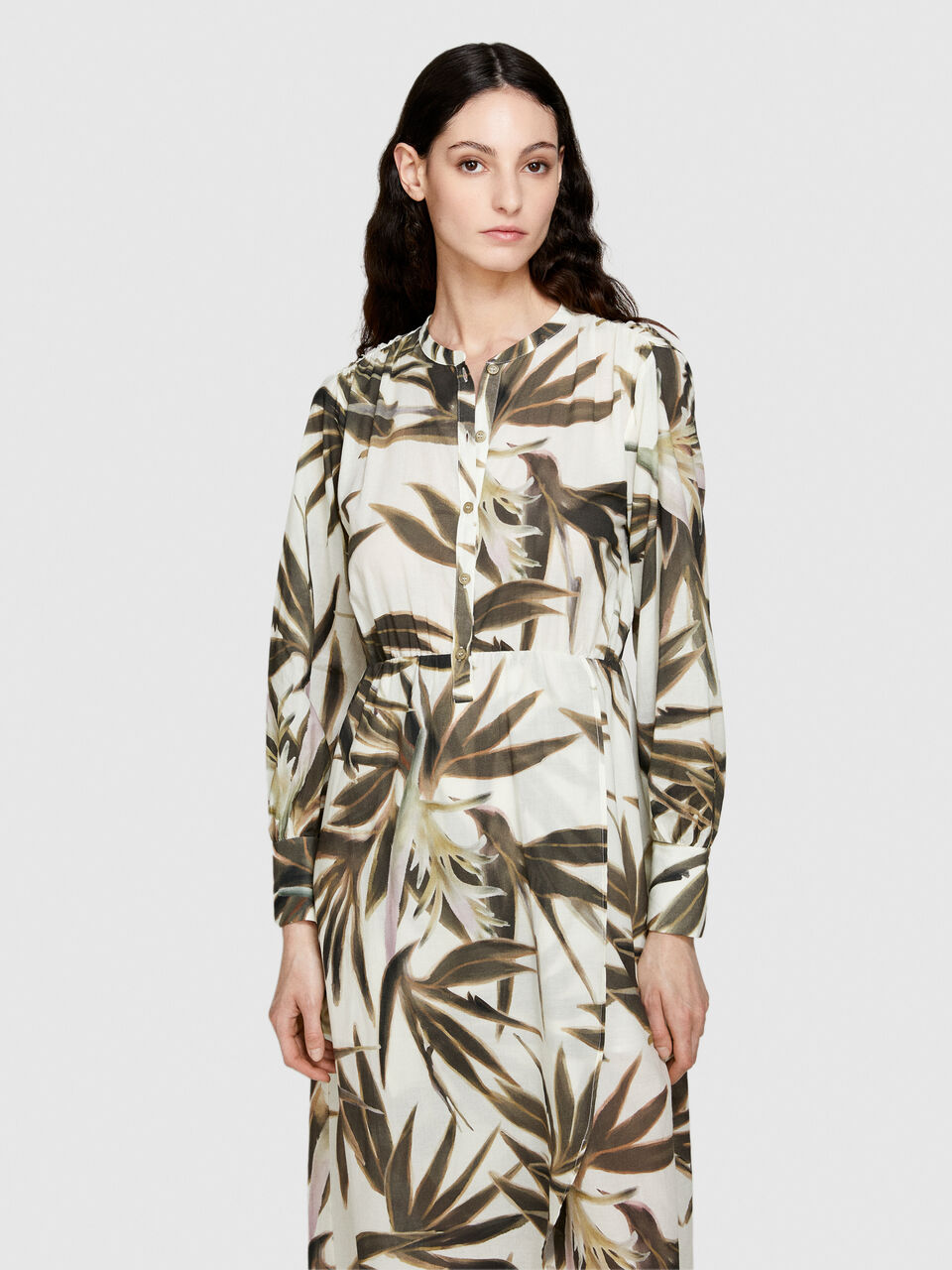 Printed shirt dress Women image number null
