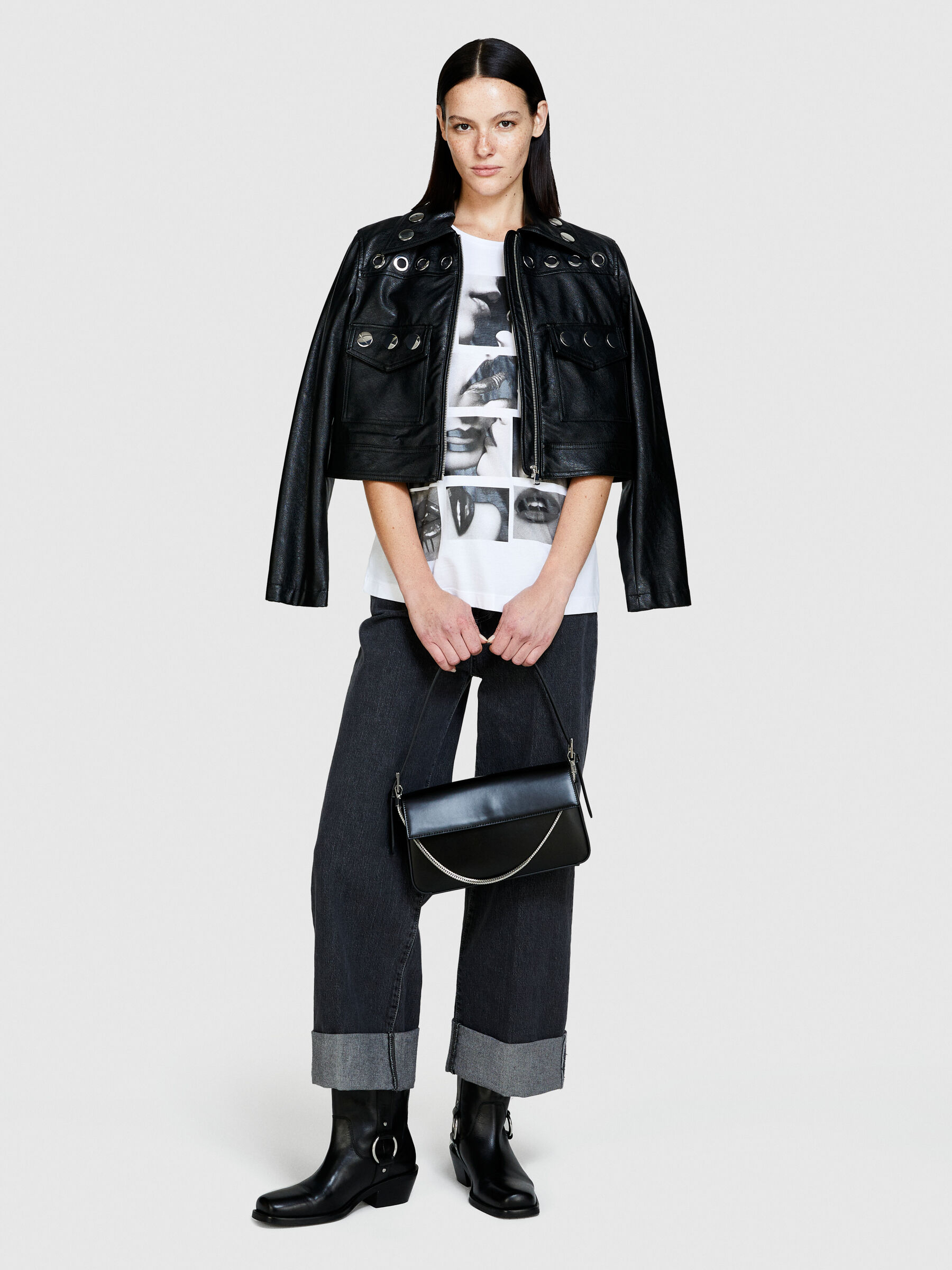 T-shirt with glossy print Women image number null