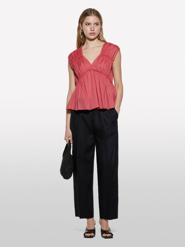 Blush top with curl - women's tops | Sisley