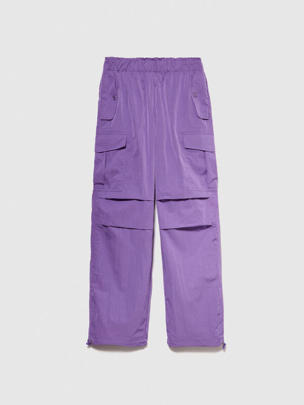 Cargo trousers with pockets - women's joggers | Sisley