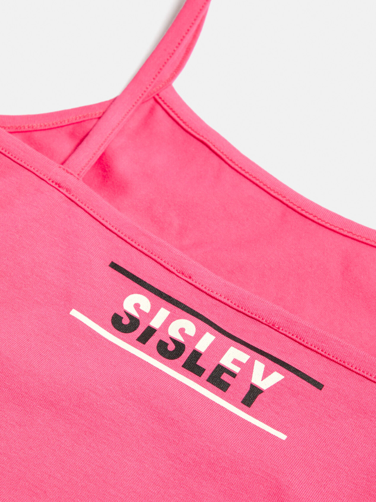 Tank top with logo, Pink - Sisley