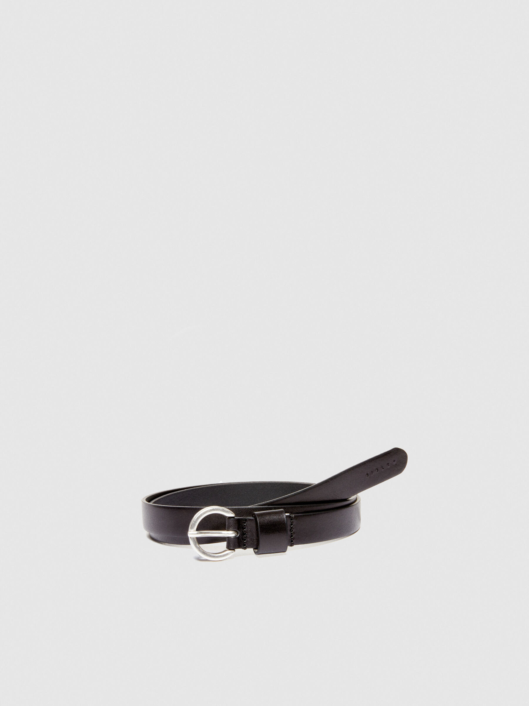 Low-hanging leather belt Women image number null