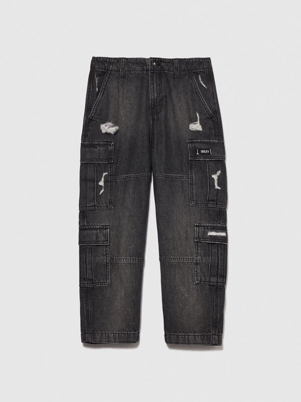 Jeans with pockets - boy's jeans | Sisley Young