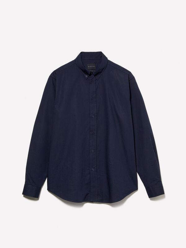 Dark blue regular fit shirt - men's regular fit shirts | Sisley