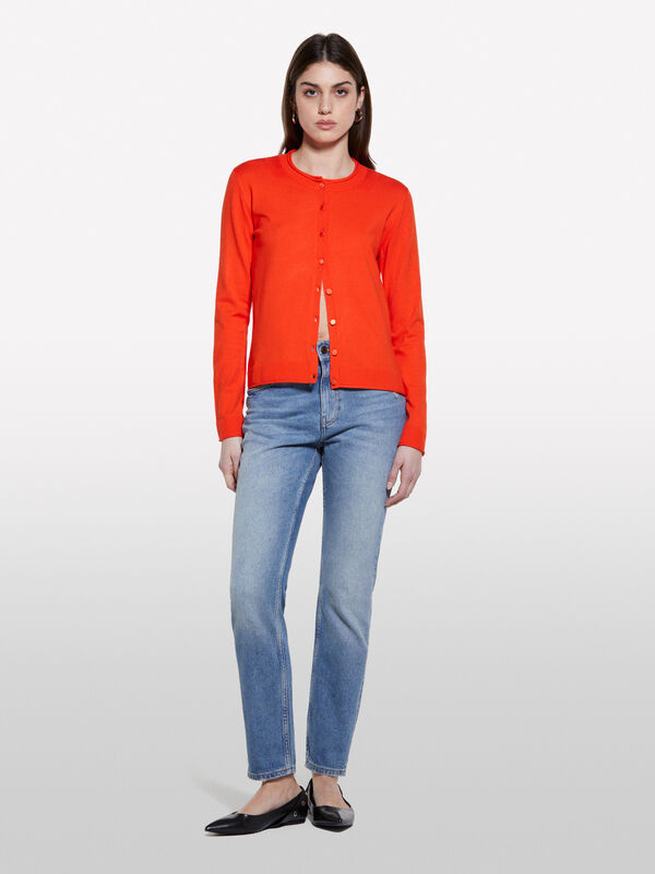 White slim fit 70 style jeans - women's slim fit jeans | Sisley