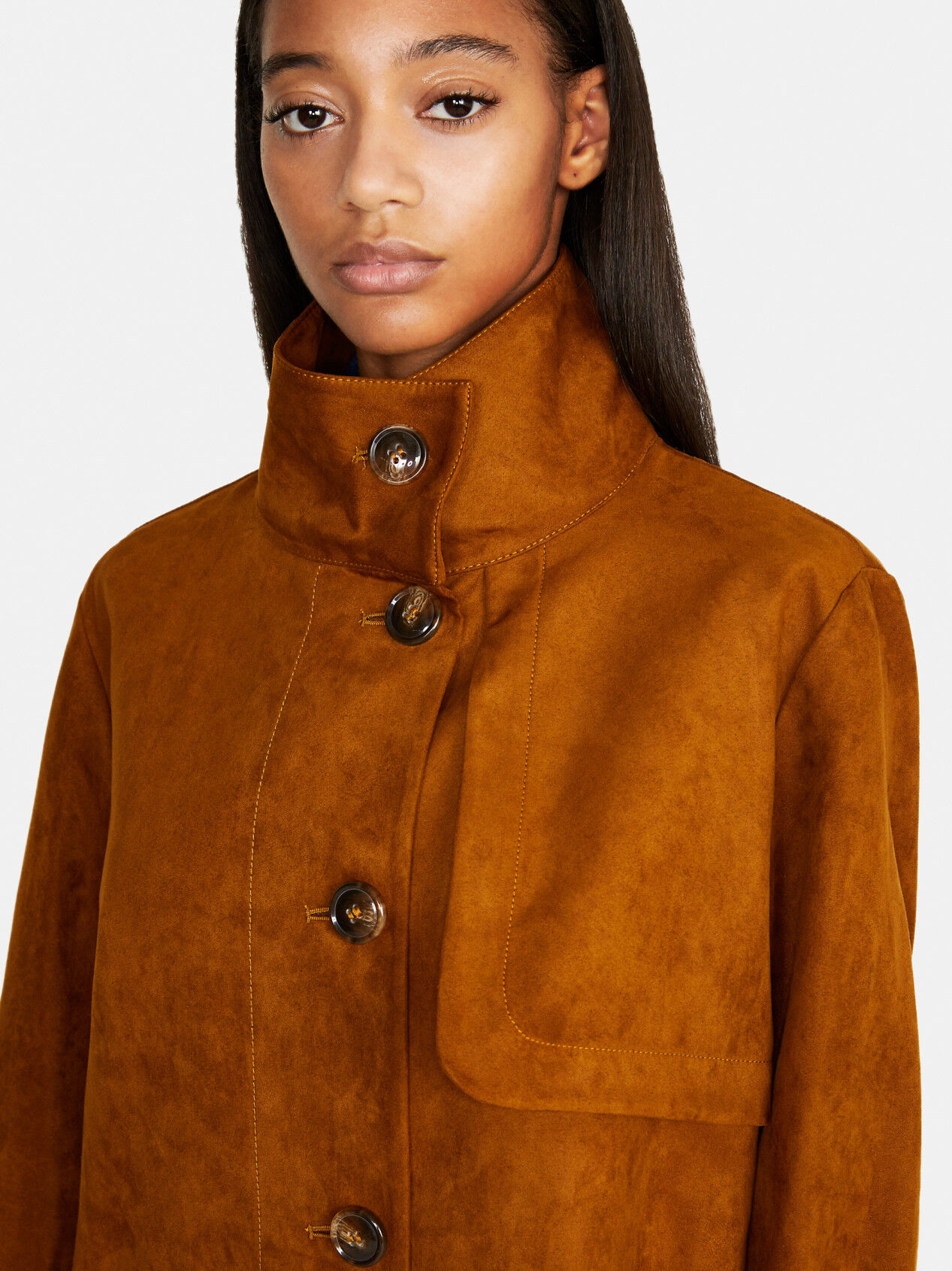 Funnel neck trench coat discount