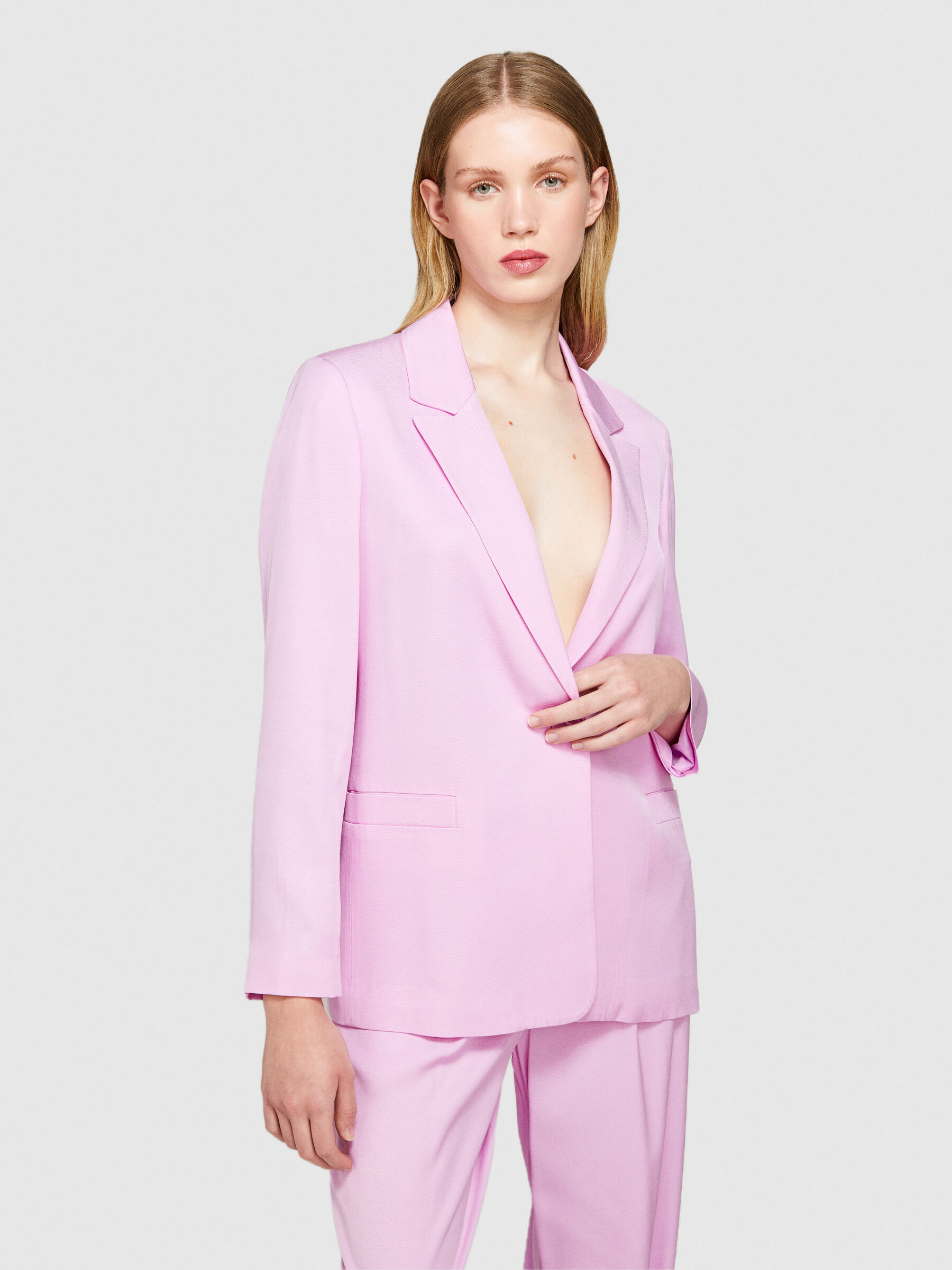 Single-breasted blazer, Soft Pink - Sisley