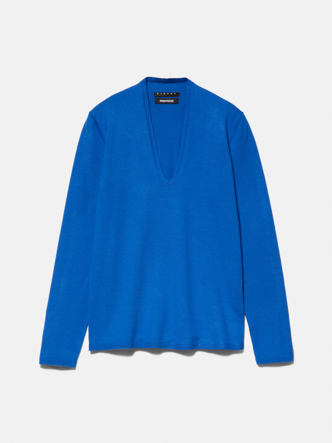 Plunging neckline clearance sweater