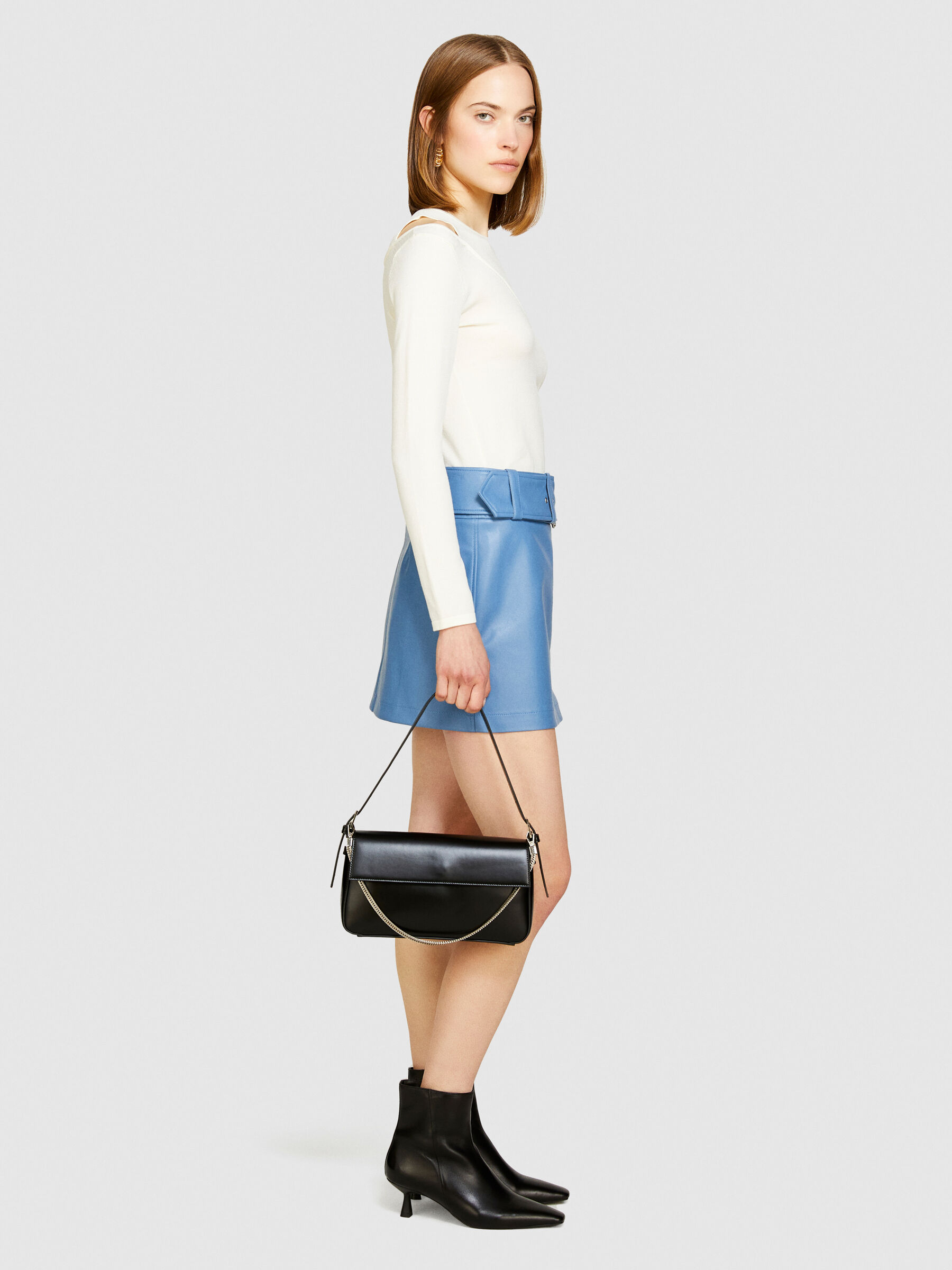 Mini skirt with maxi belt Women image number null