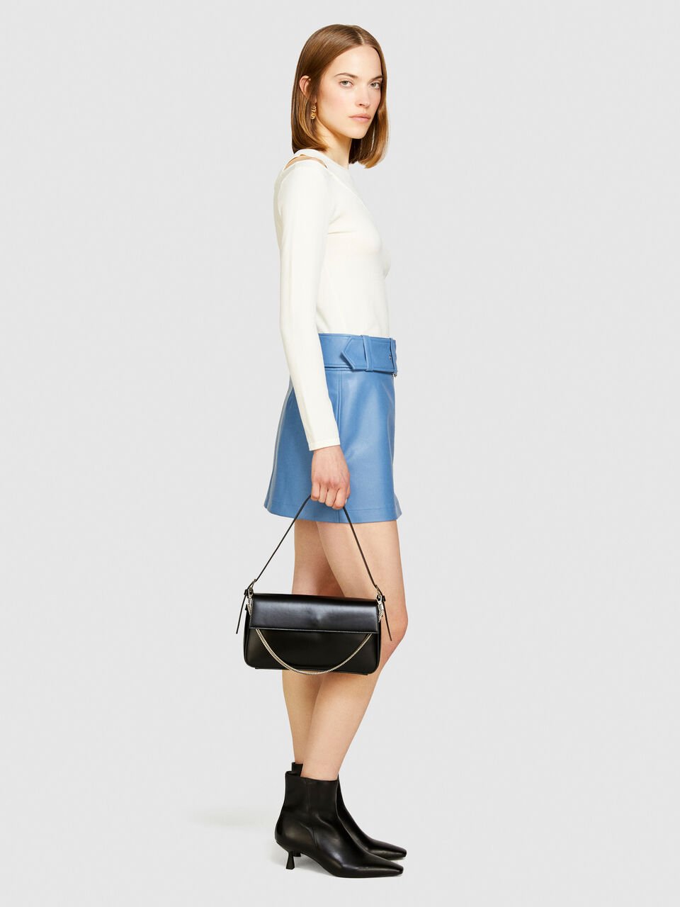 Mini skirt with maxi belt Women image number null