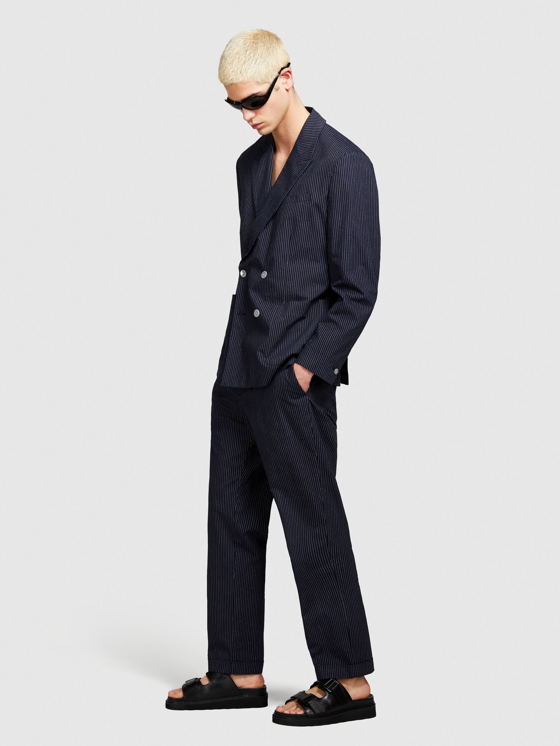 Striped blazer Men image number null