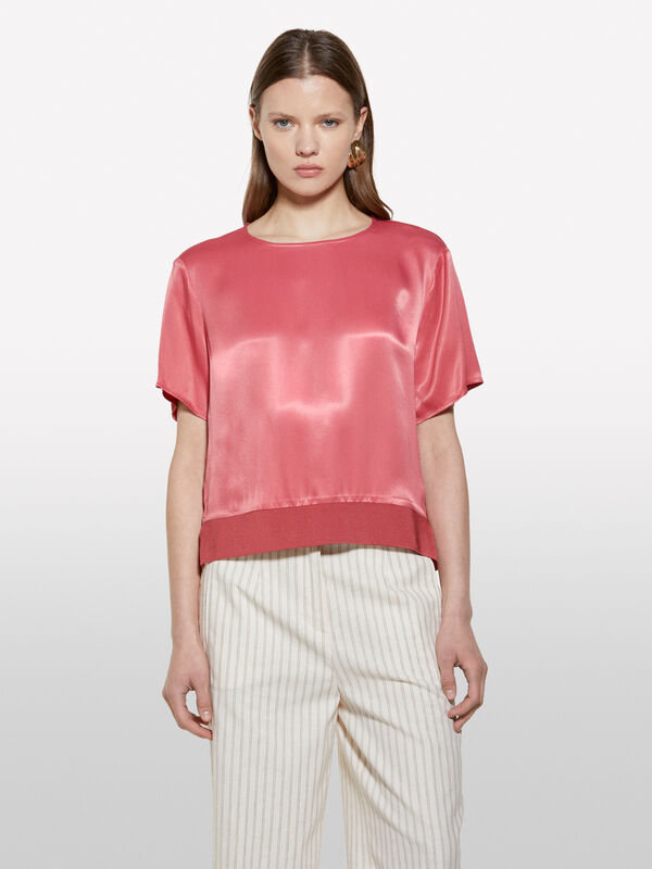 Blush satin blouse - women's blouses | Sisley