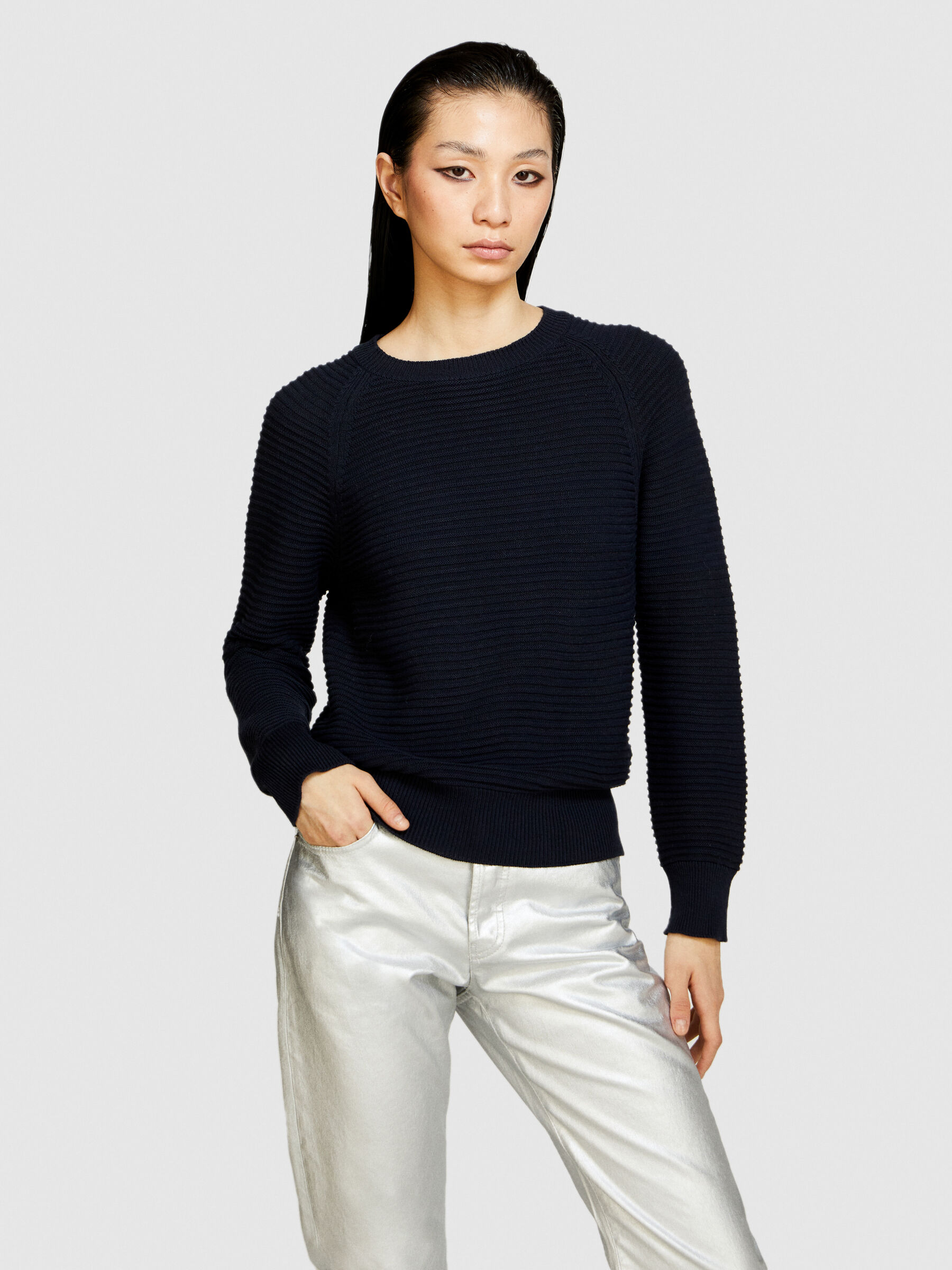 Solid colored sweater Women image number null