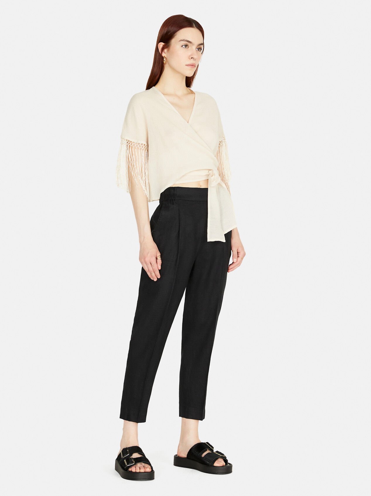 Zara outlet linen joggers