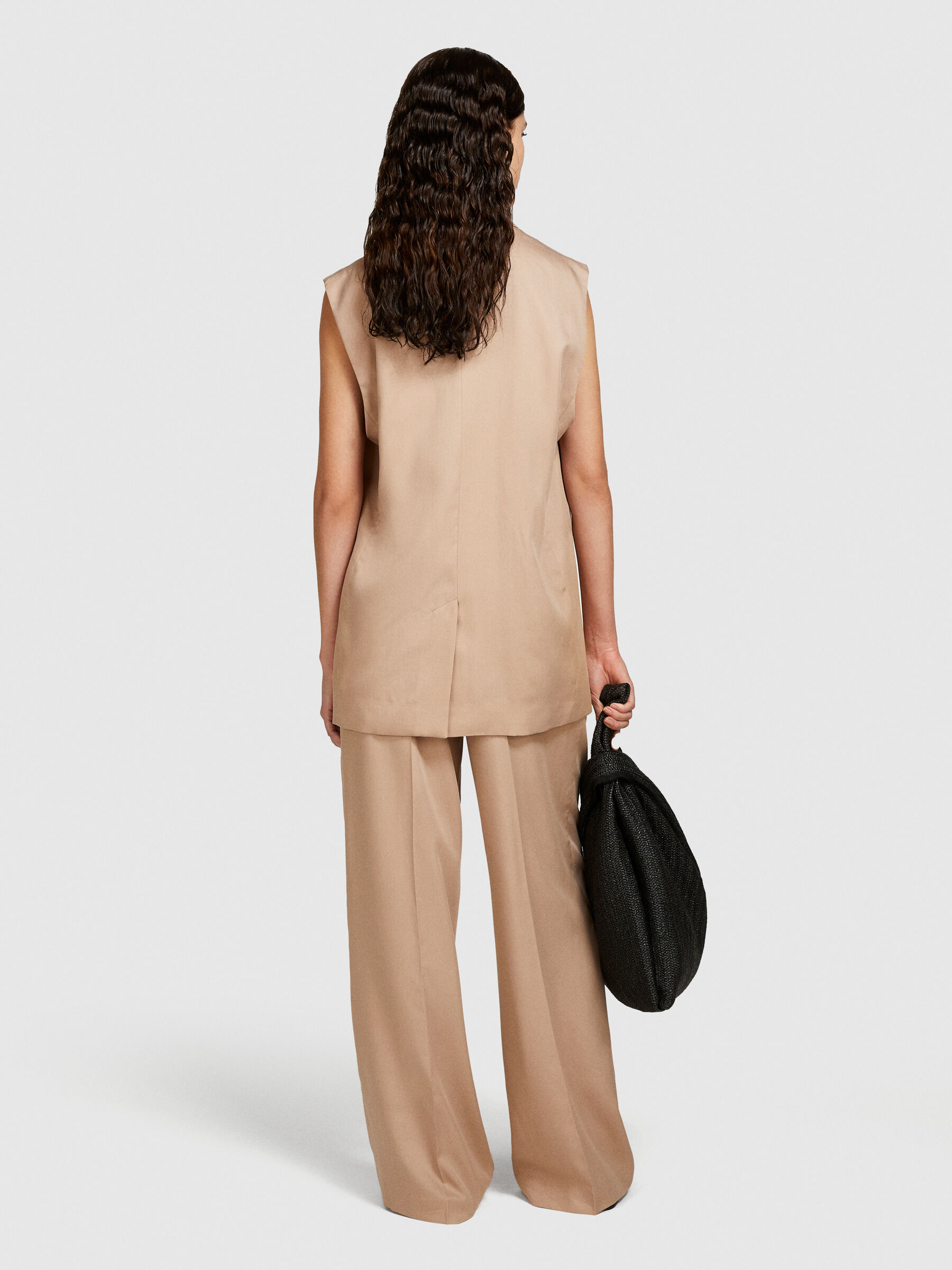 Double-breasted vest, Beige - Sisley