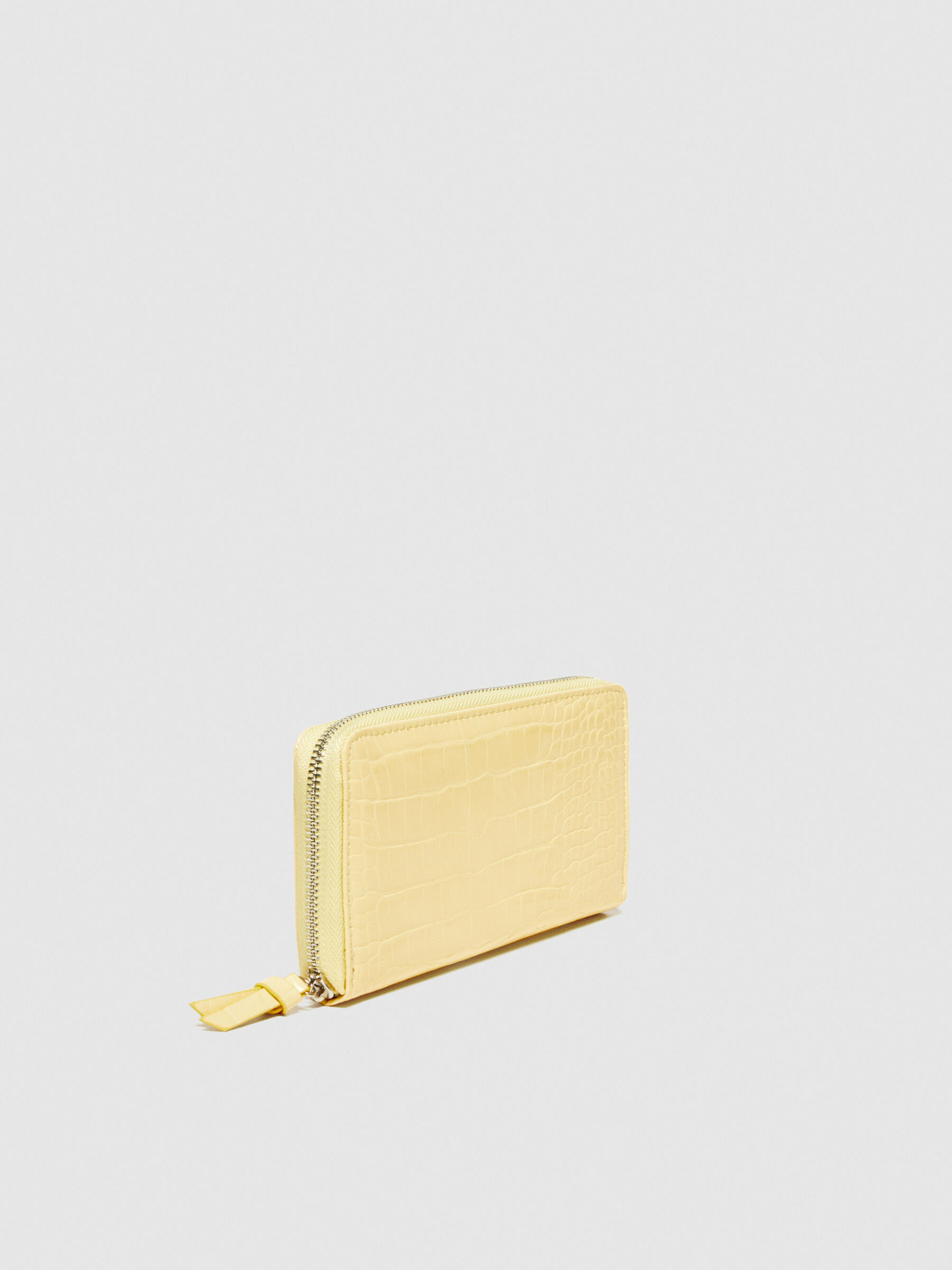 Large crocodile print wallet Women image number null