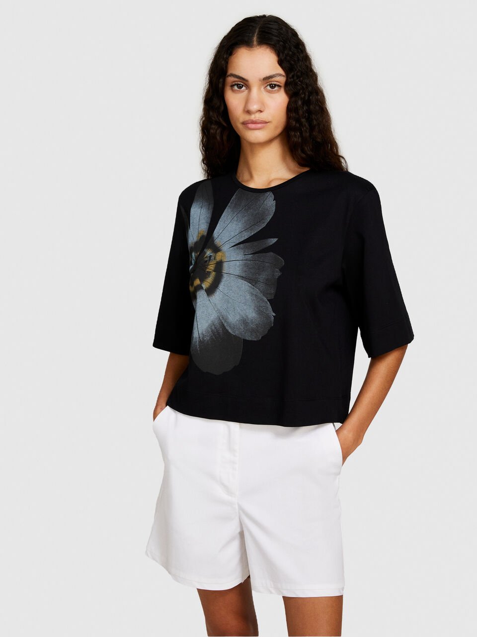 Organic cotton t-shirt with print Women image number null
