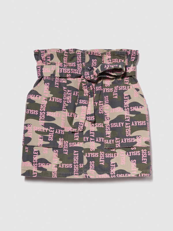 Logoed camouflage skirt - girls' skirts | Sisley Young