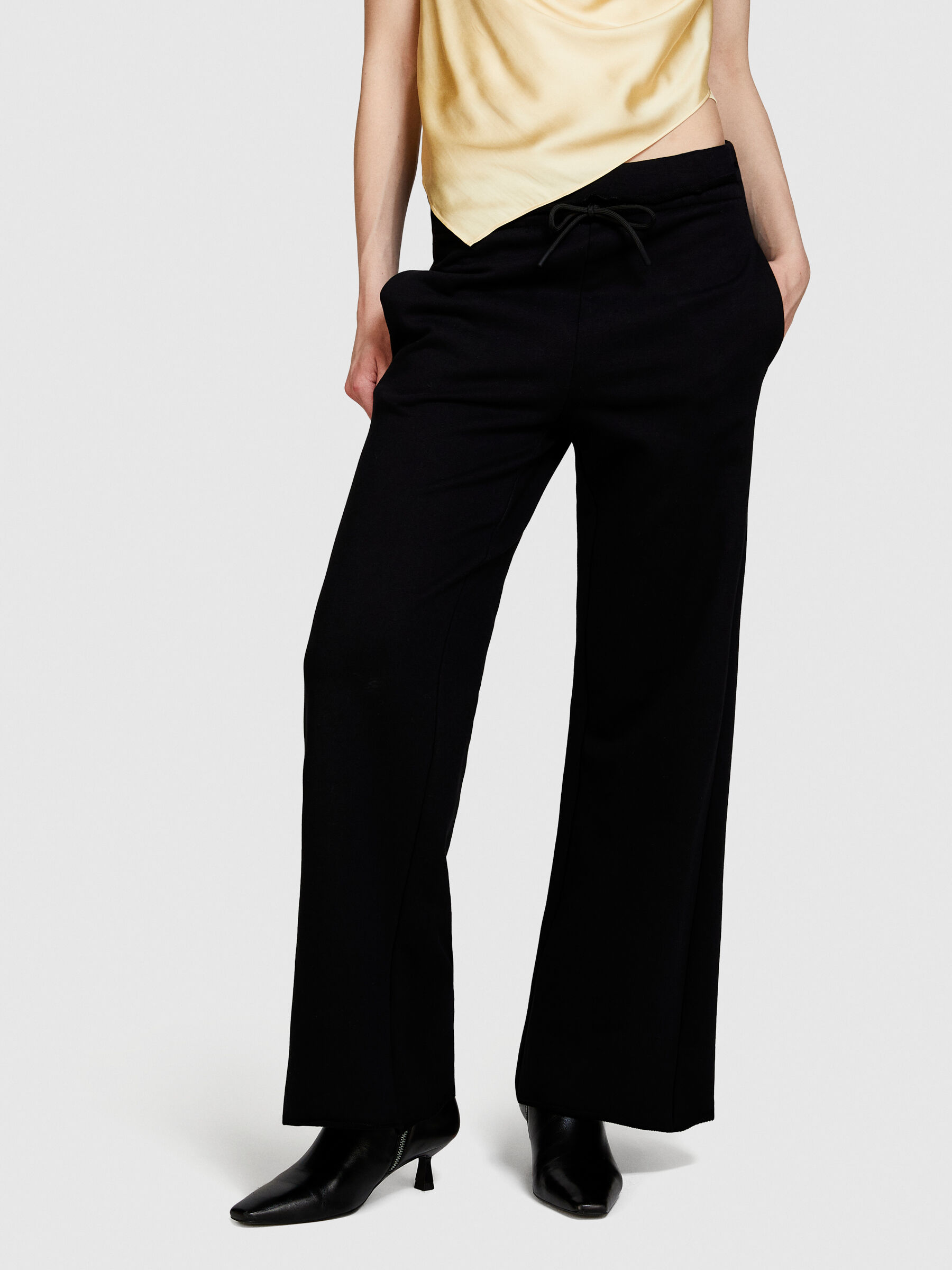 Flared sweatpants Black Sisley