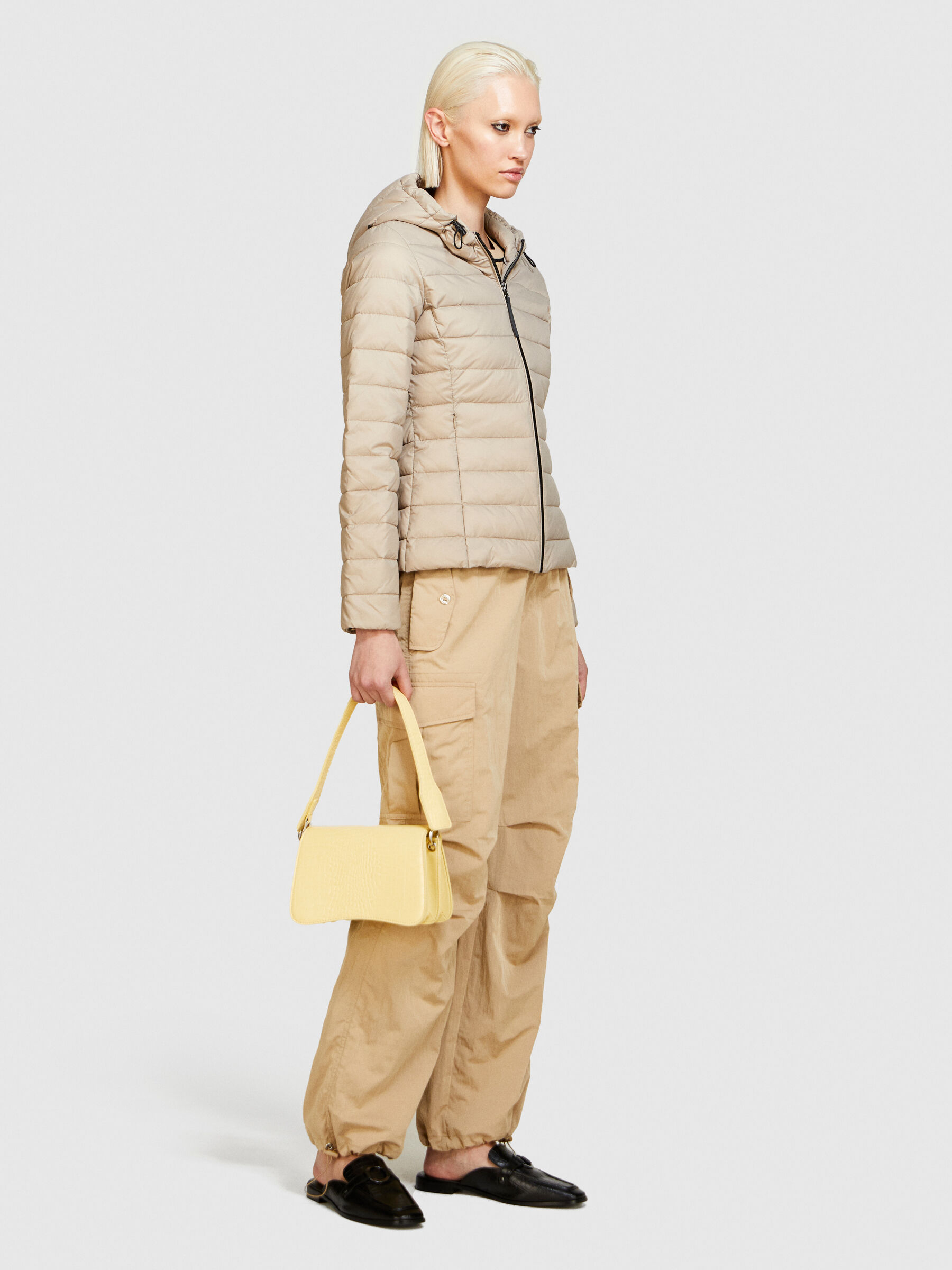 Padded slim comfort fit jacket, Beige - Sisley