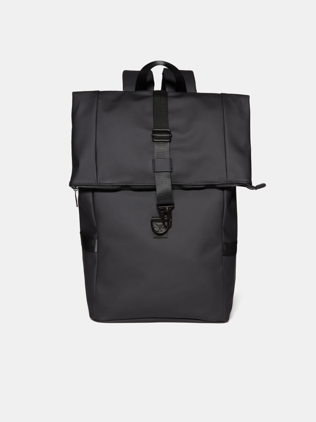 Nylon rucksack with laptop pocket Black Sisley