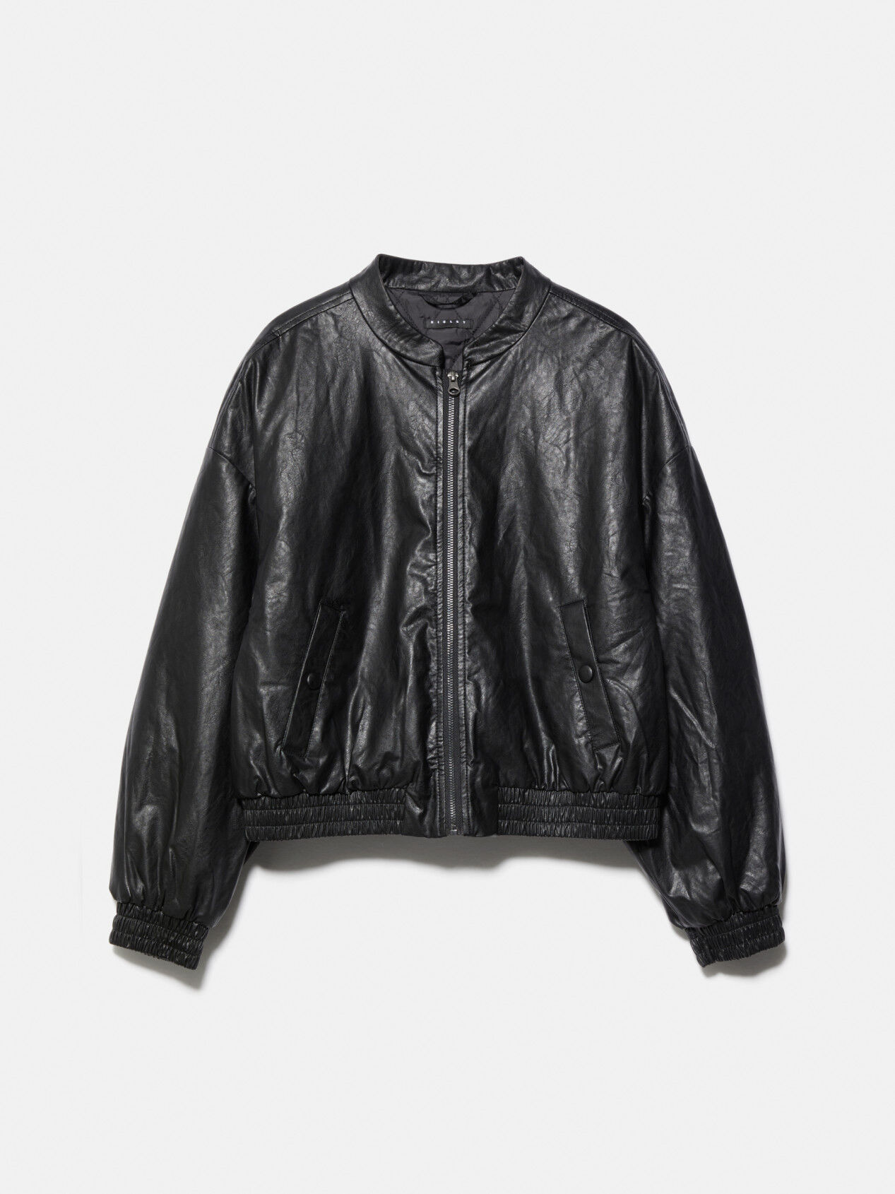 Oversized fit bomber Black Sisley