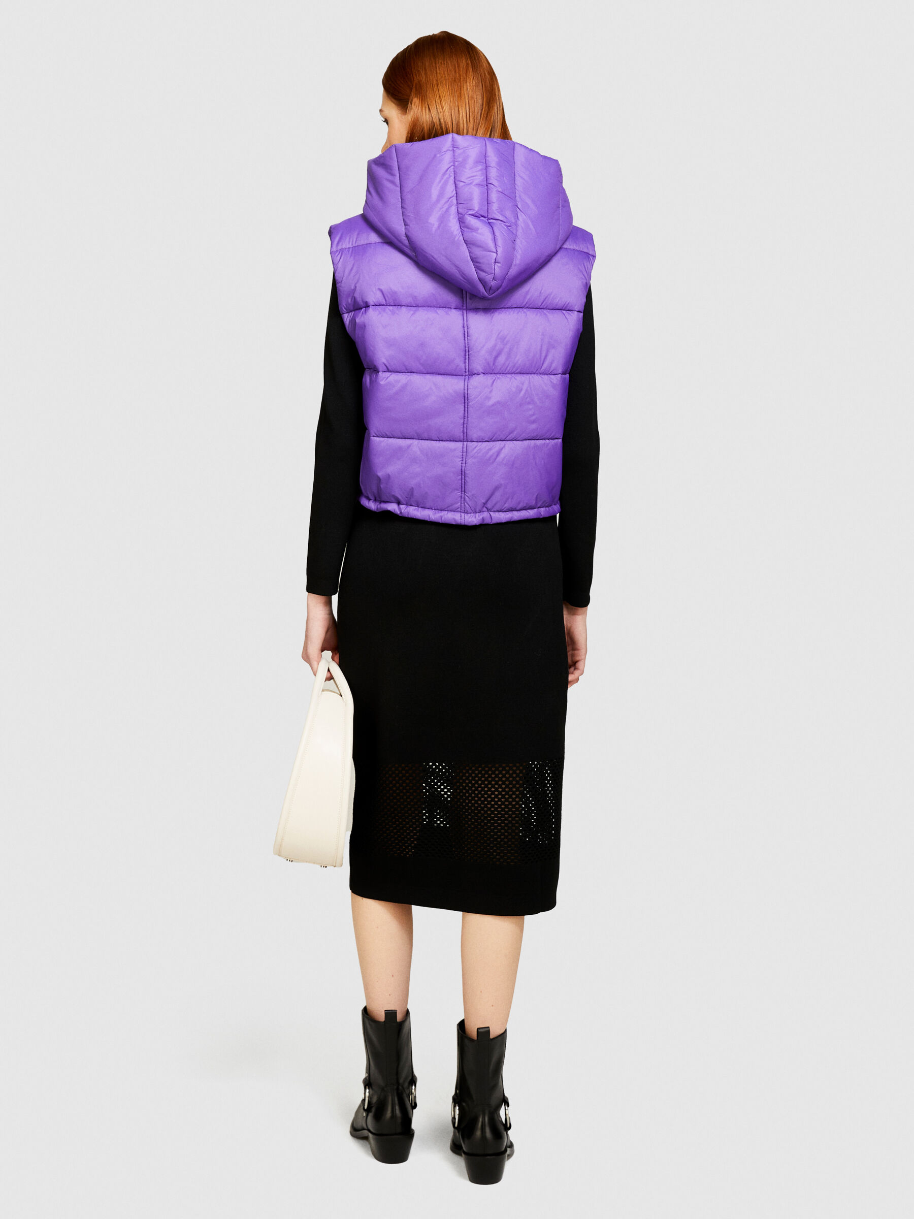 Sleeveless jacket with hood Women image number null