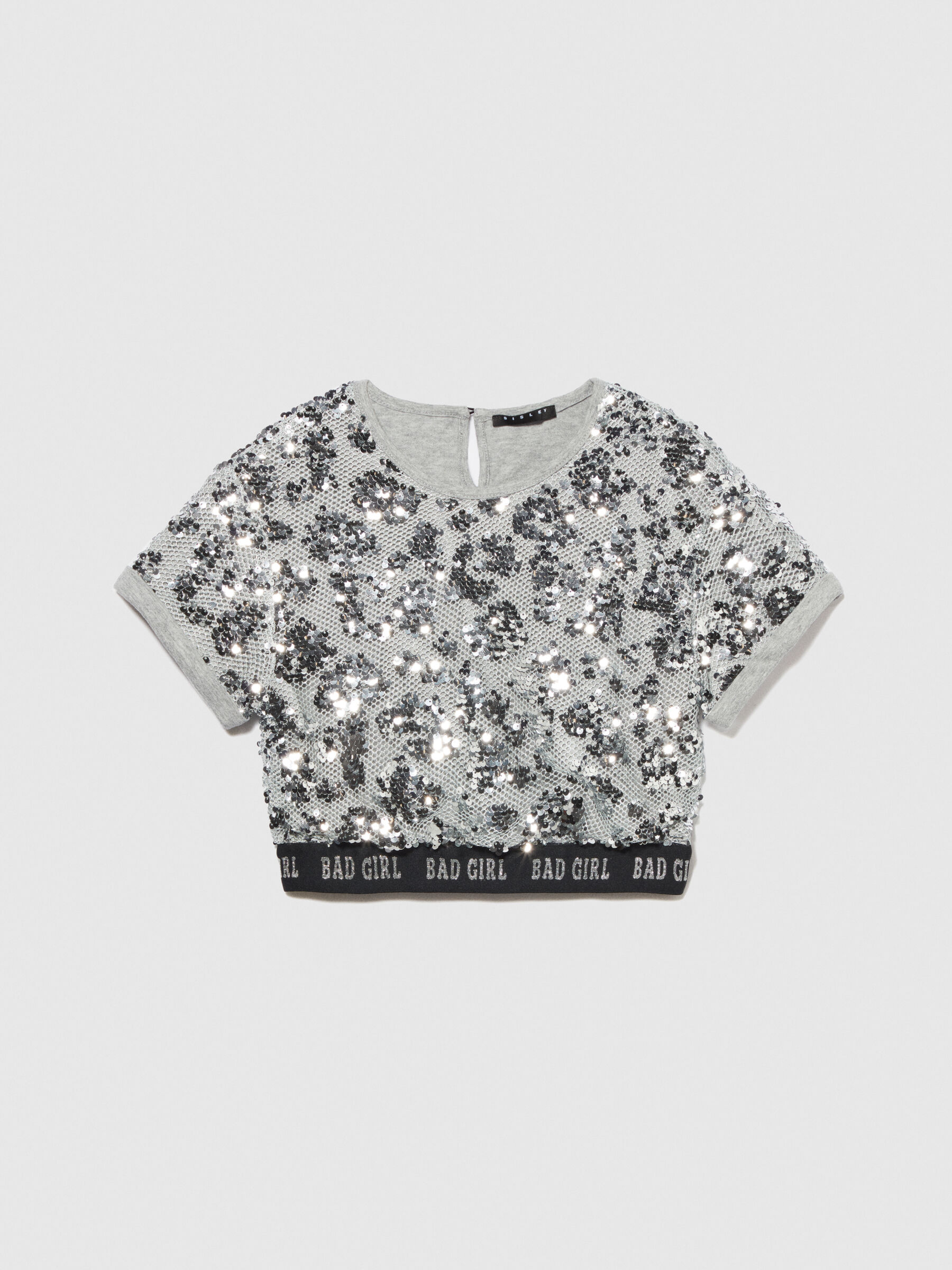 Blouse with mesh and sequins Junior Girl image number null