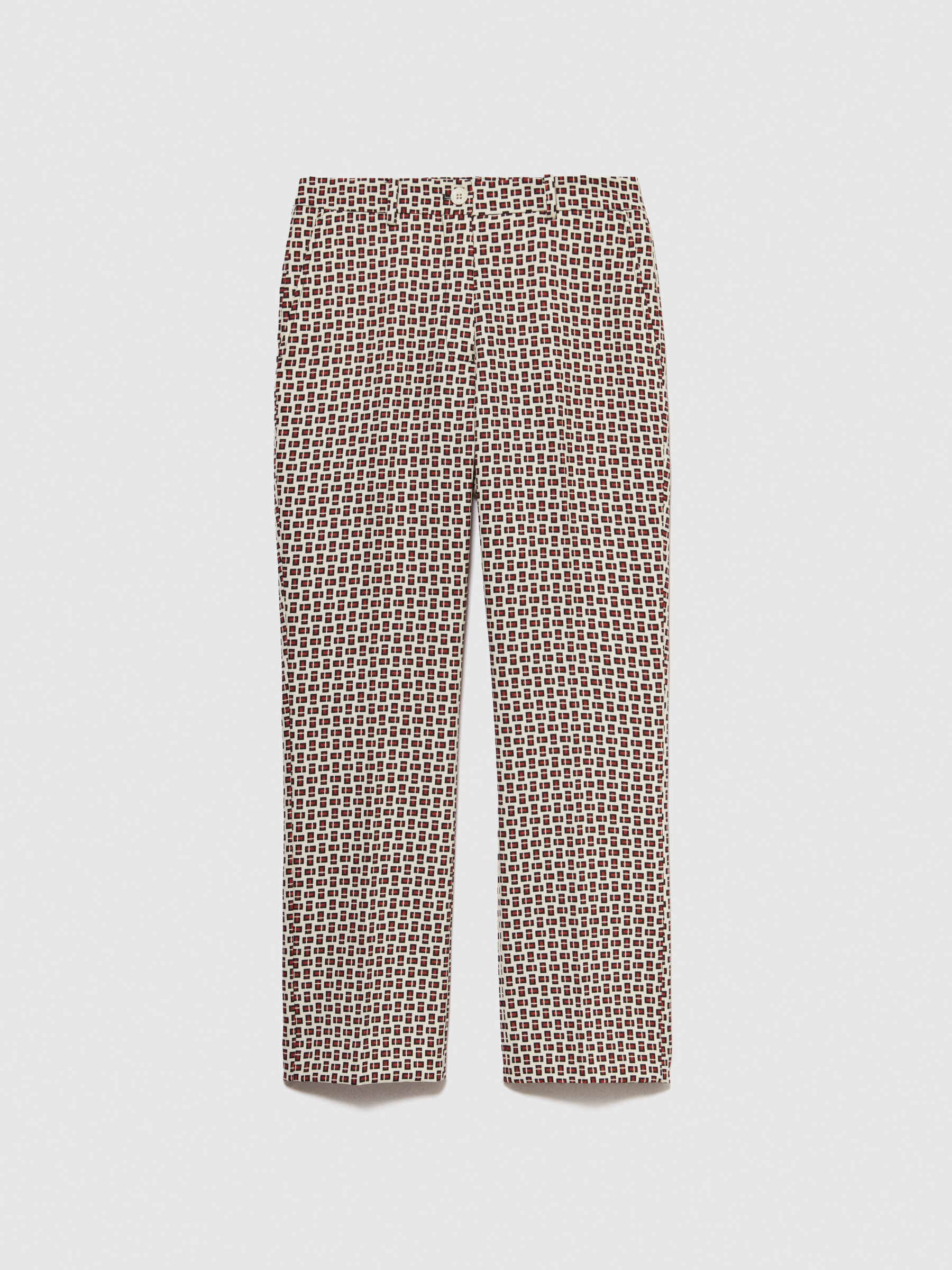 Printed cigarette trousers Women image number null