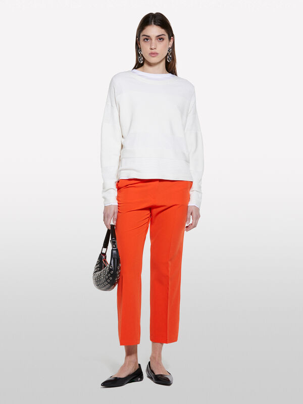 Red flared fit trousers - women's flared trousers | Sisley