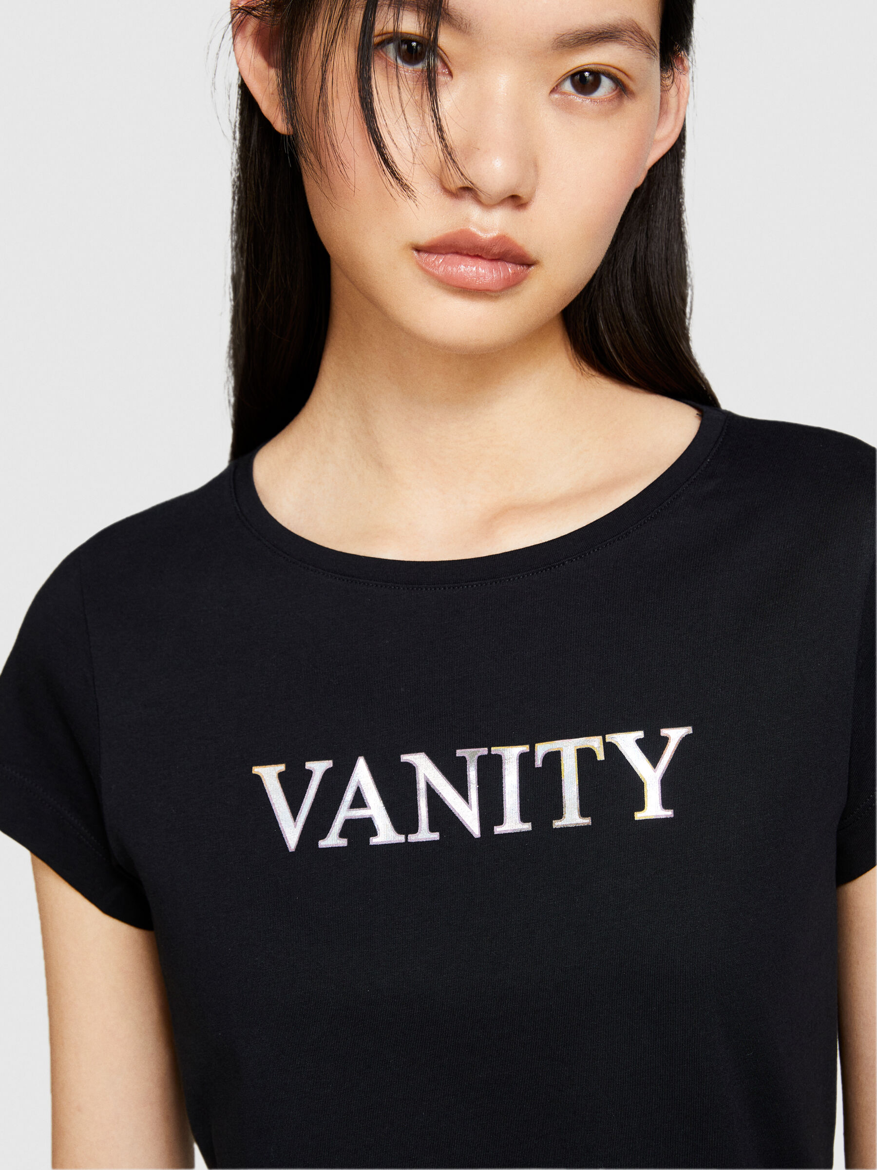 T-shirt with glossy print Women image number null