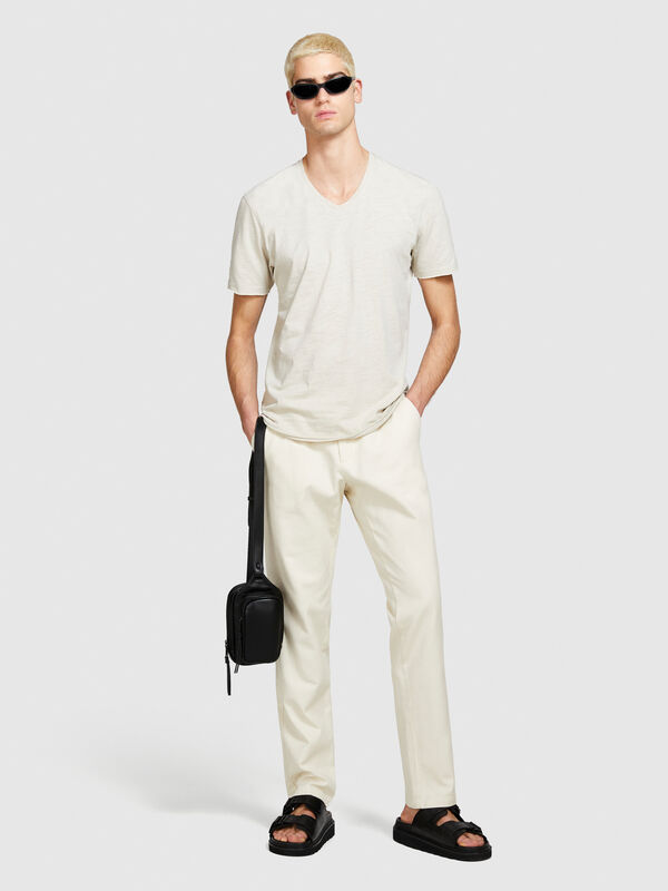 Slim fit t-shirt - men's short sleeve t-shirts | Sisley