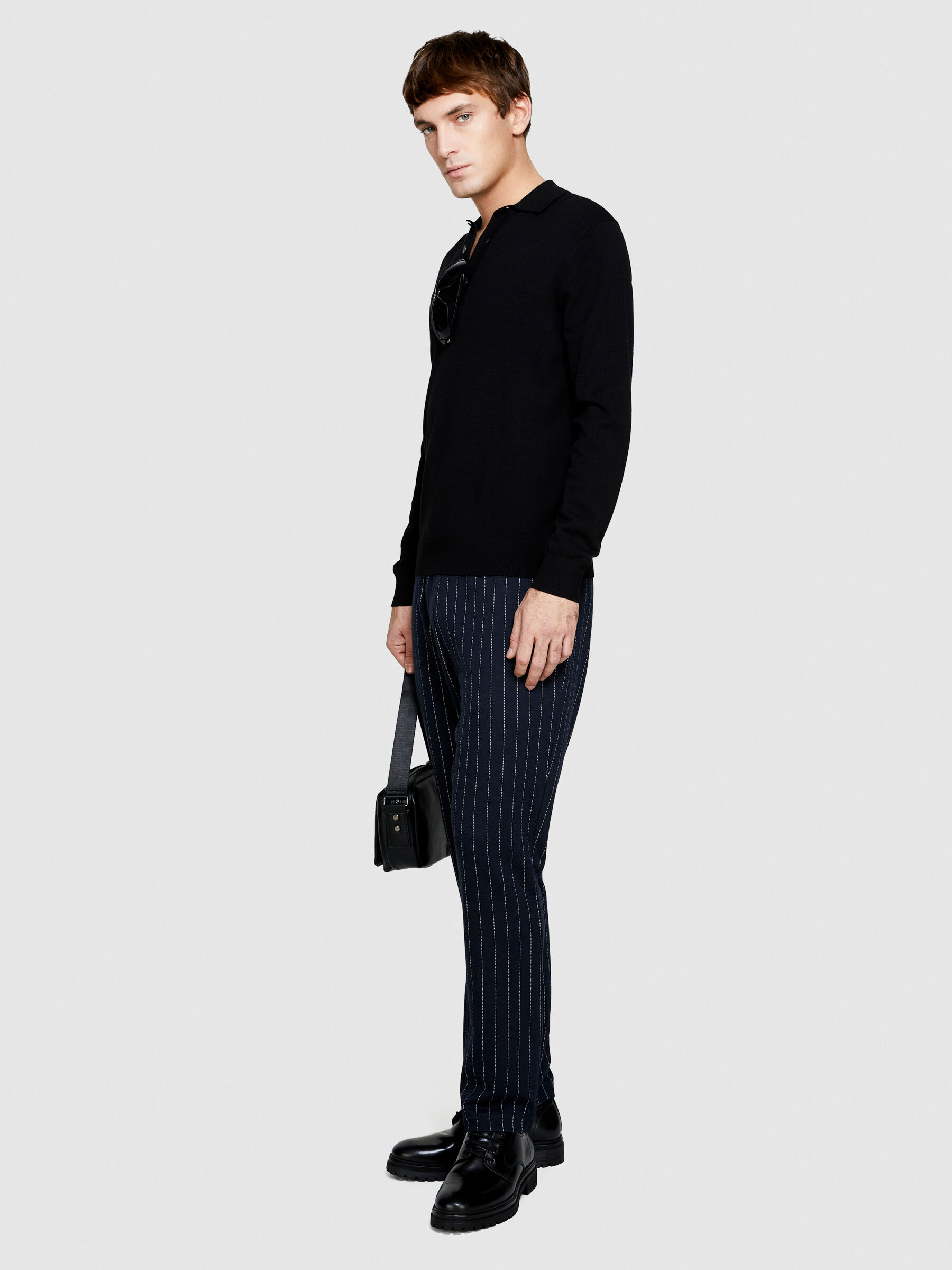 人気商品の Knit polo, Black - Sisley トップス