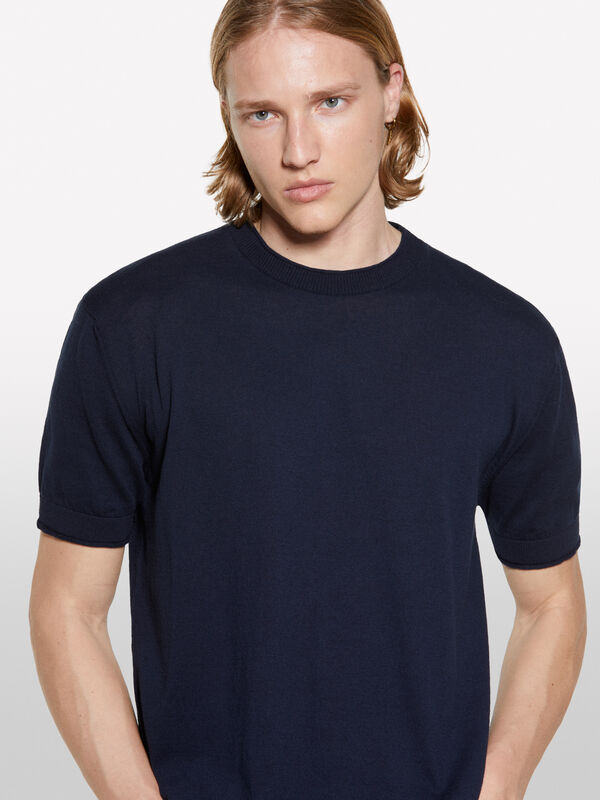 Blue short sleeve top - men's short sleeve t-shirts | Sisley