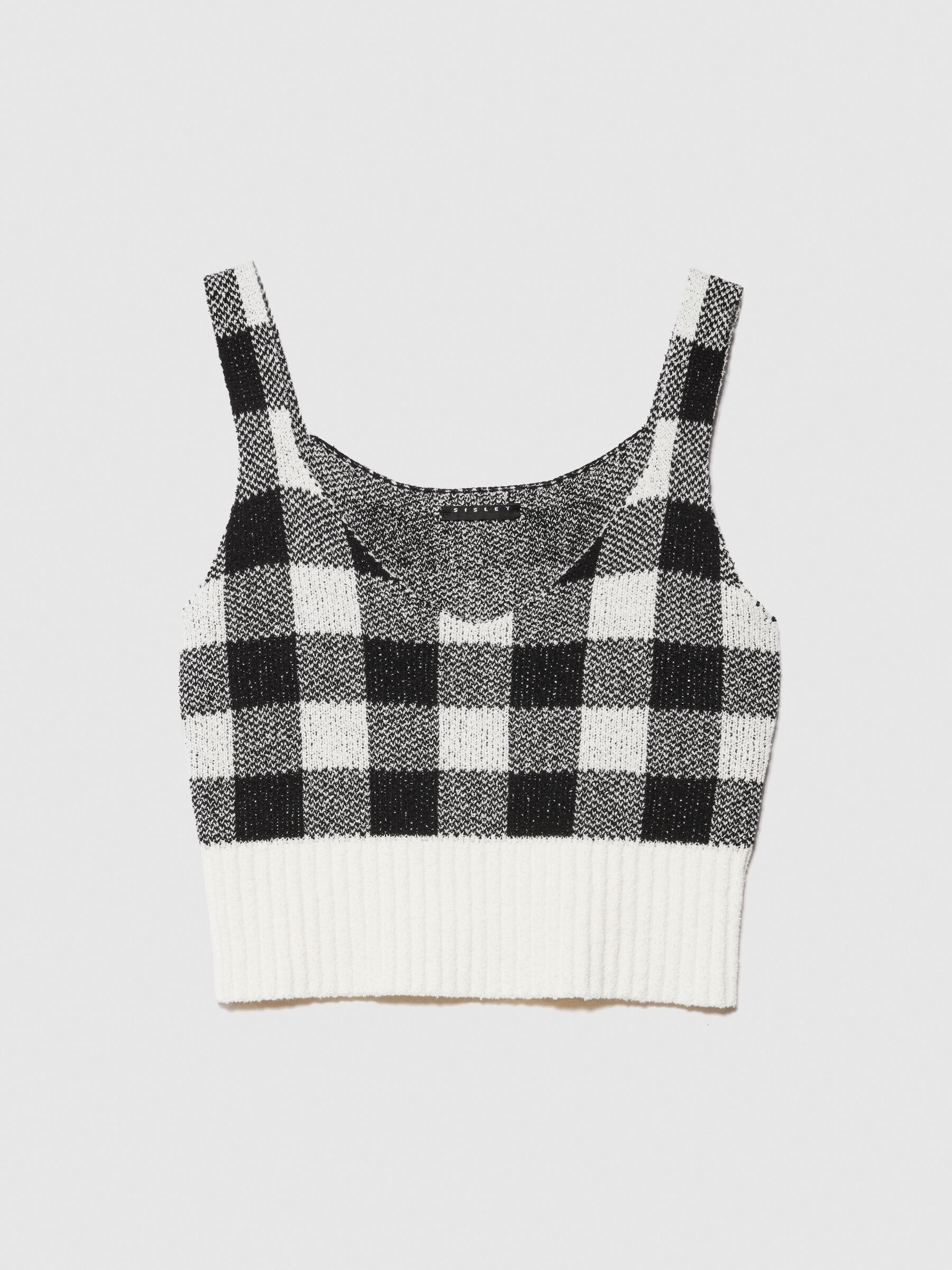 Vichy print top Women image number null