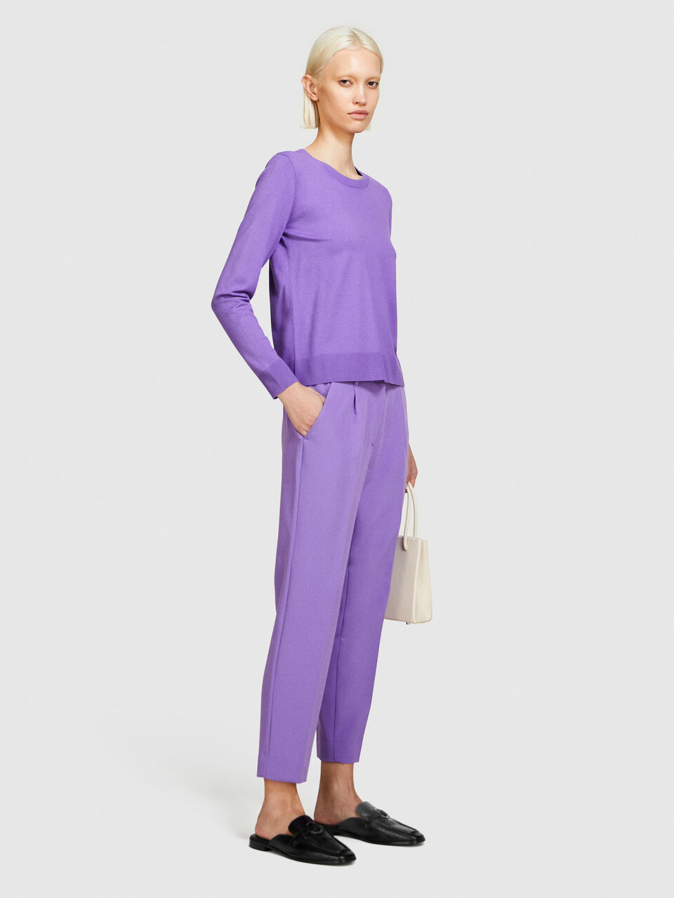Solid colored sweater Women image number null