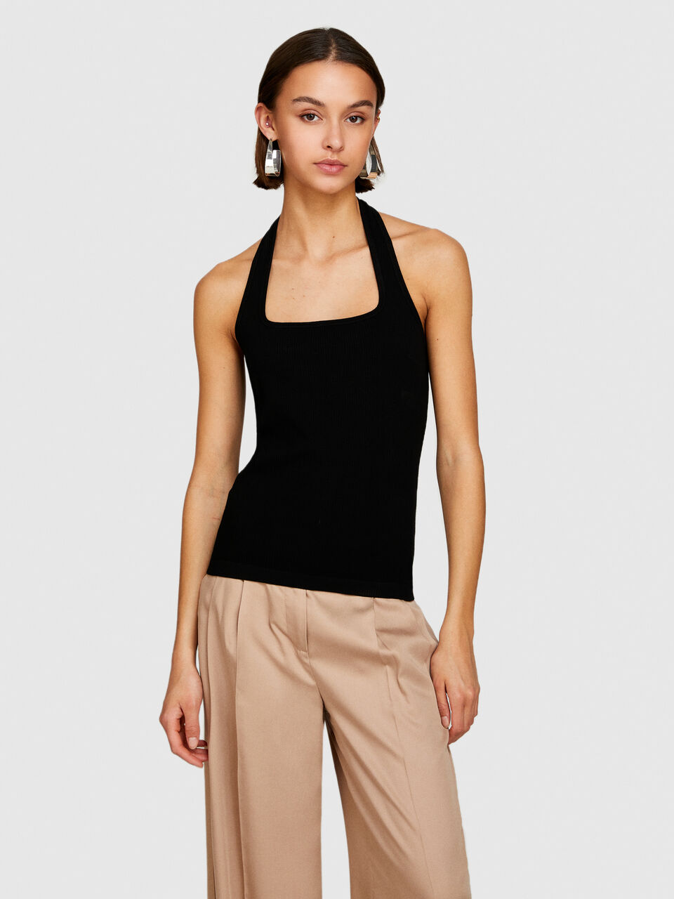 Seamless ribbed top Women image number null