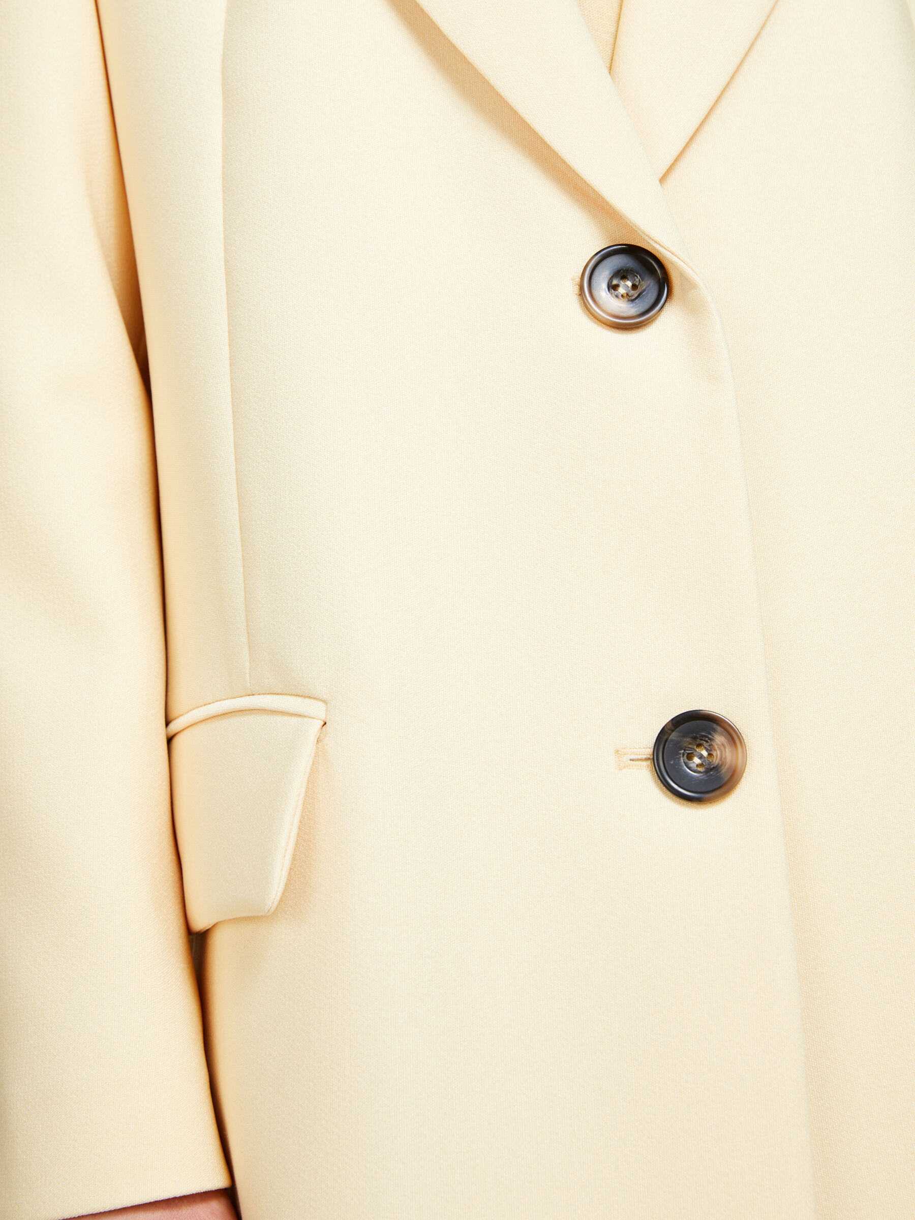 Single-breasted duster coat, Yellow - Sisley Single-breasted duster coat, Yellow - Sisley