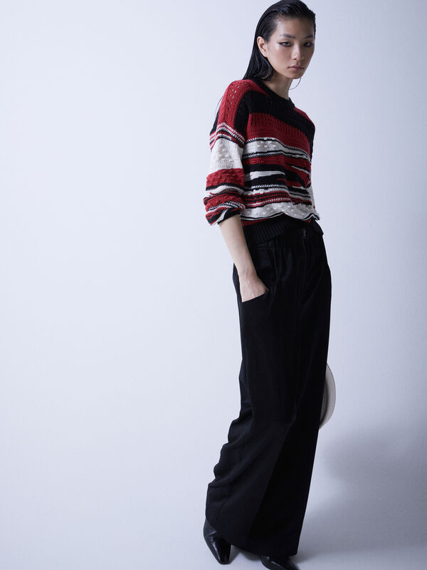 Multicolor sweater - women's crew neck sweaters | Sisley