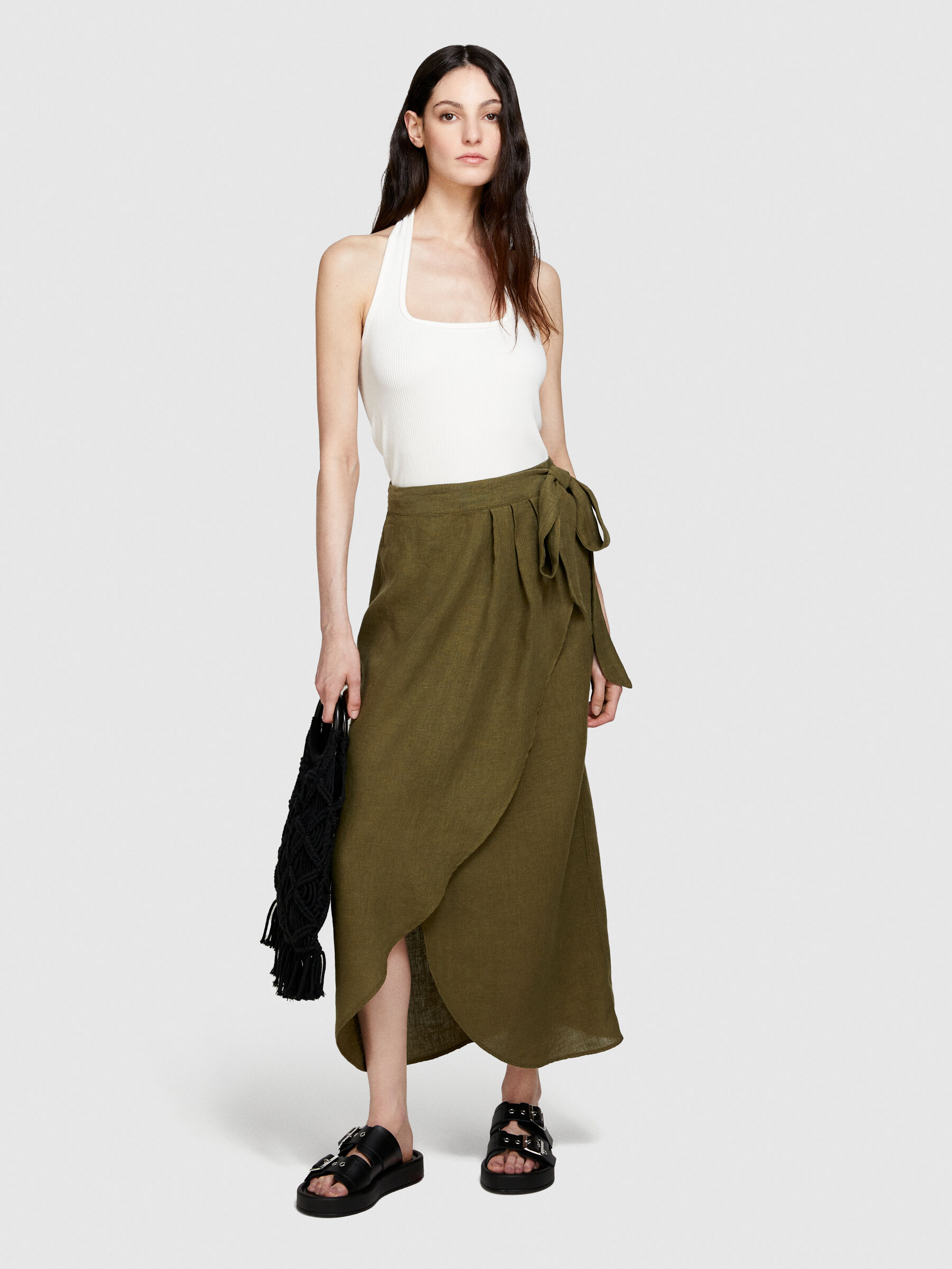 Pareo skirt in 100% linen Women image number null