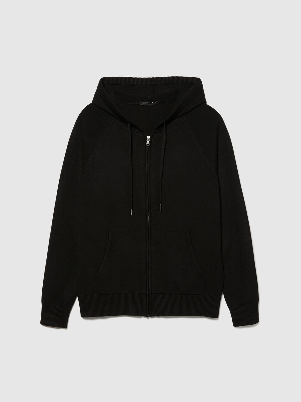 Knit sweatshirt with zip and hood Men image number null