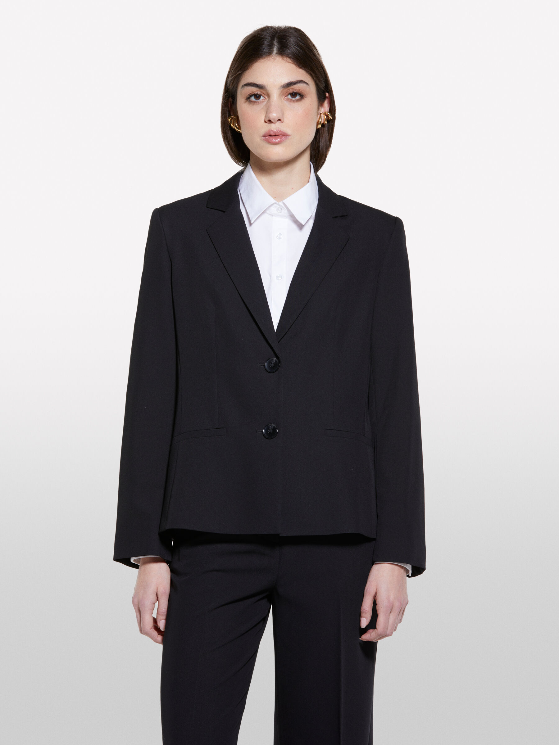 Black slim fit blazer, Black - Sisley Black slim fit blazer, Black - Sisley