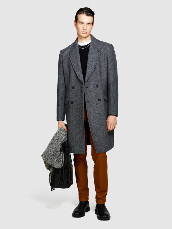 Double-breasted coat - men's coats | Sisley