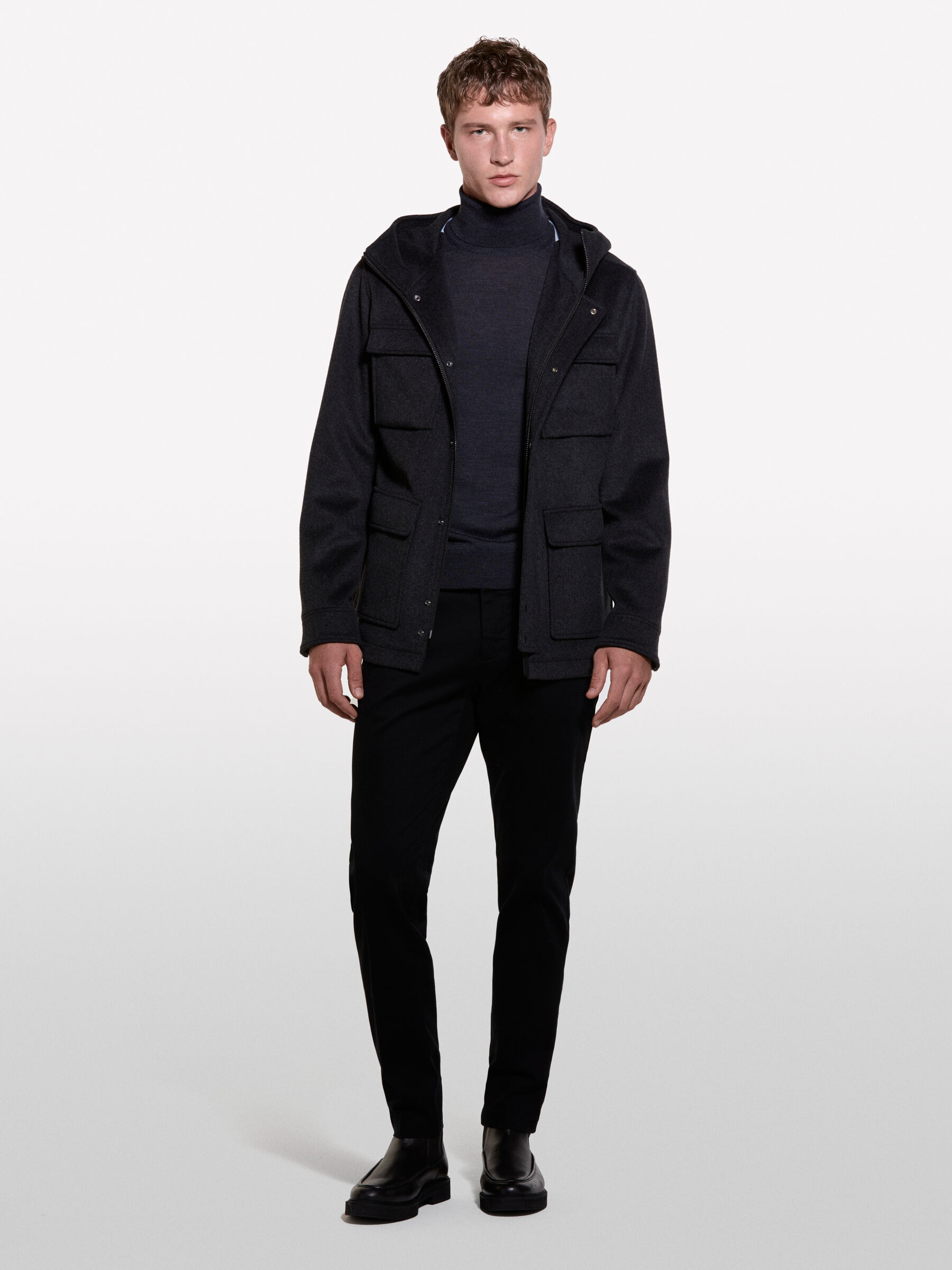 オープニング 大放出セール Jacket Sisley - Gray Dark , pockets maxi with ジャケット・アウター