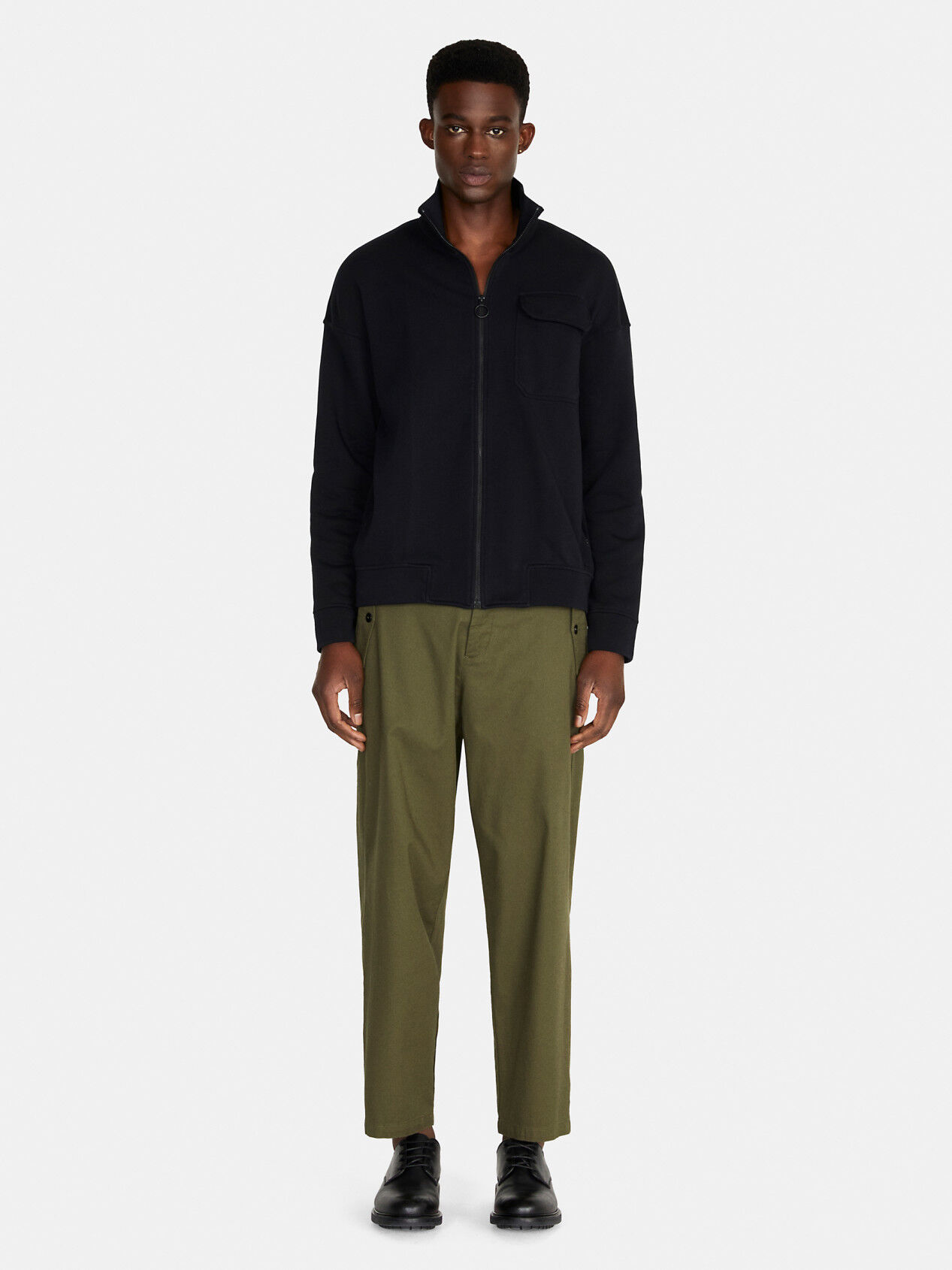 Oversized sweatshirt with pocket Black Sisley