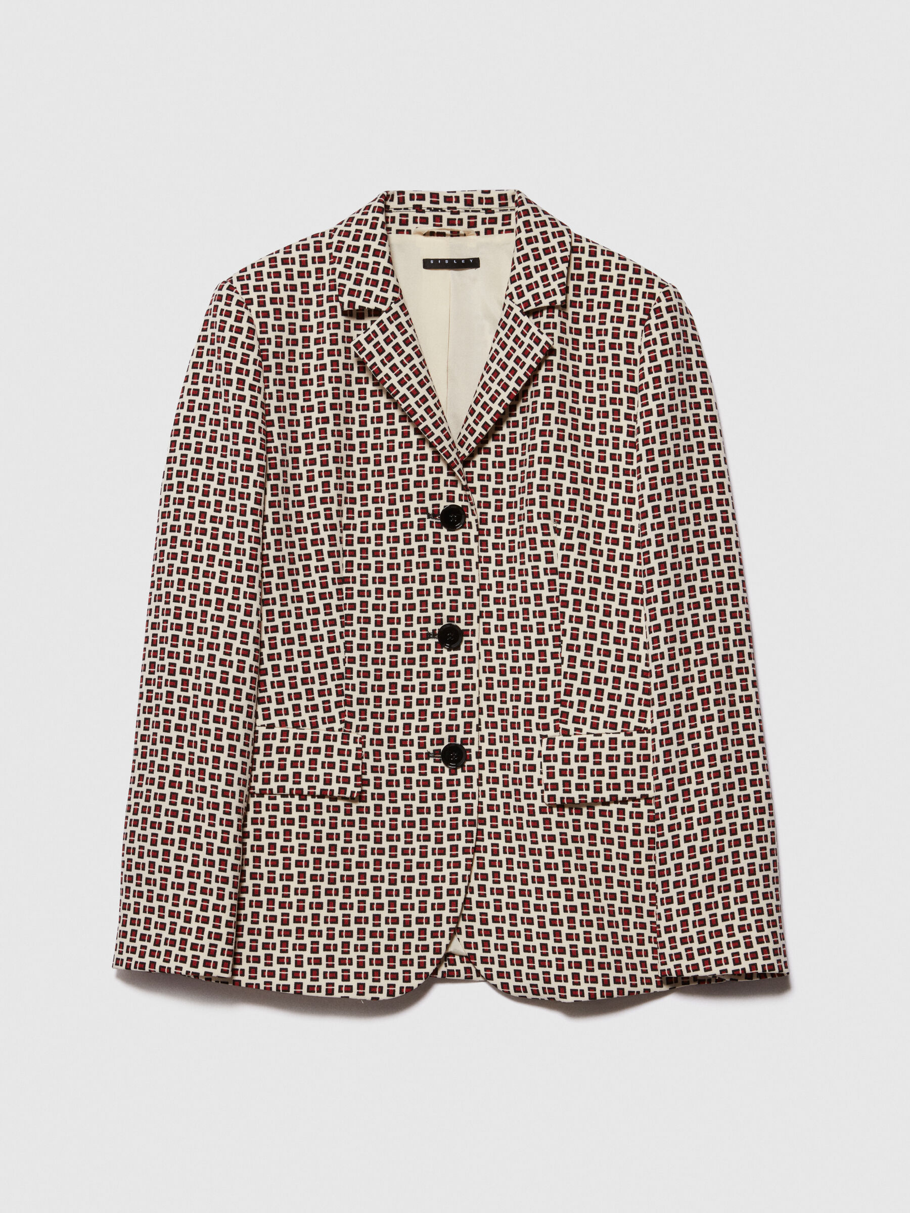 Printed slim fit blazer Women image number null