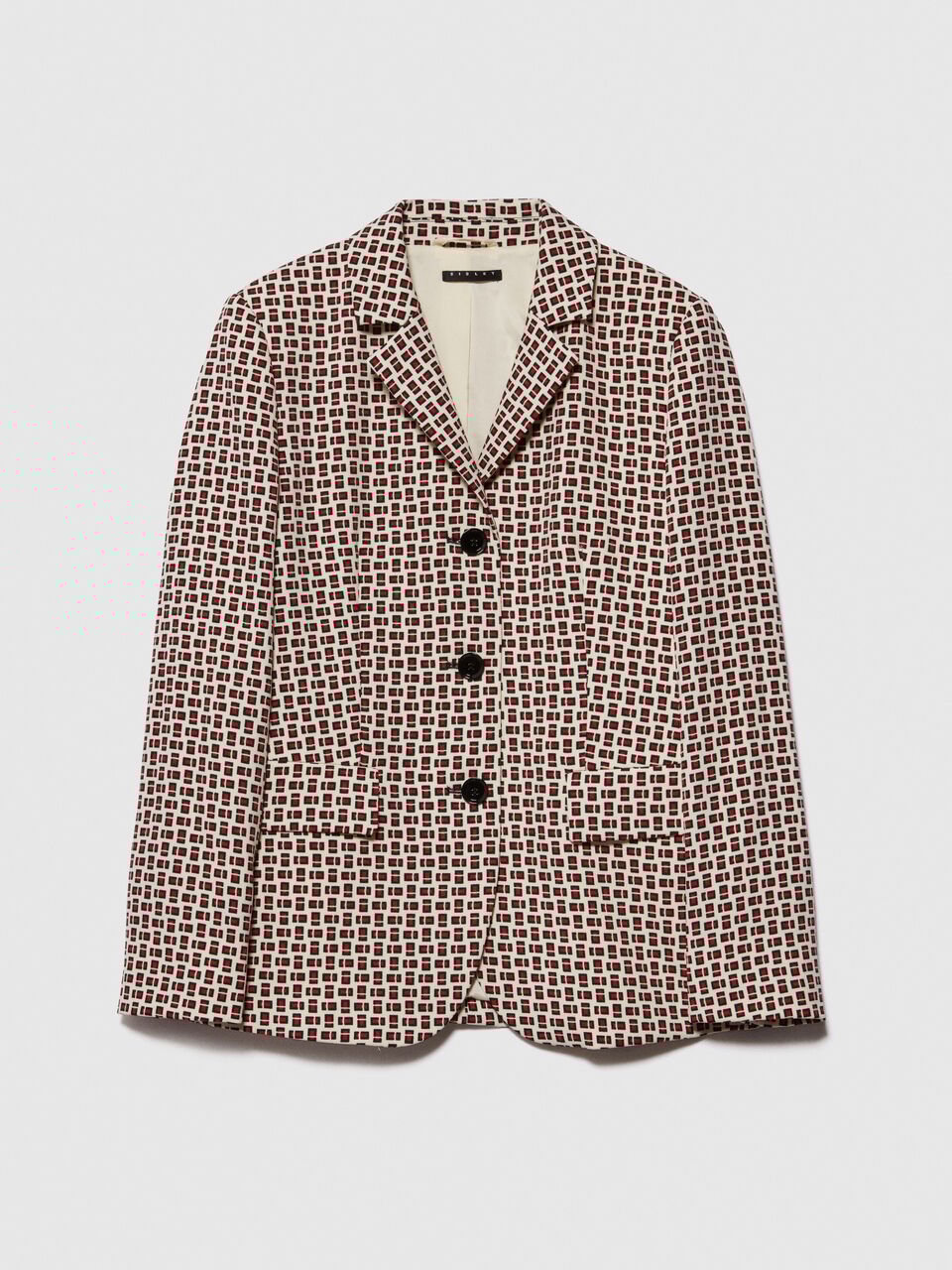 Printed slim fit blazer Women image number null