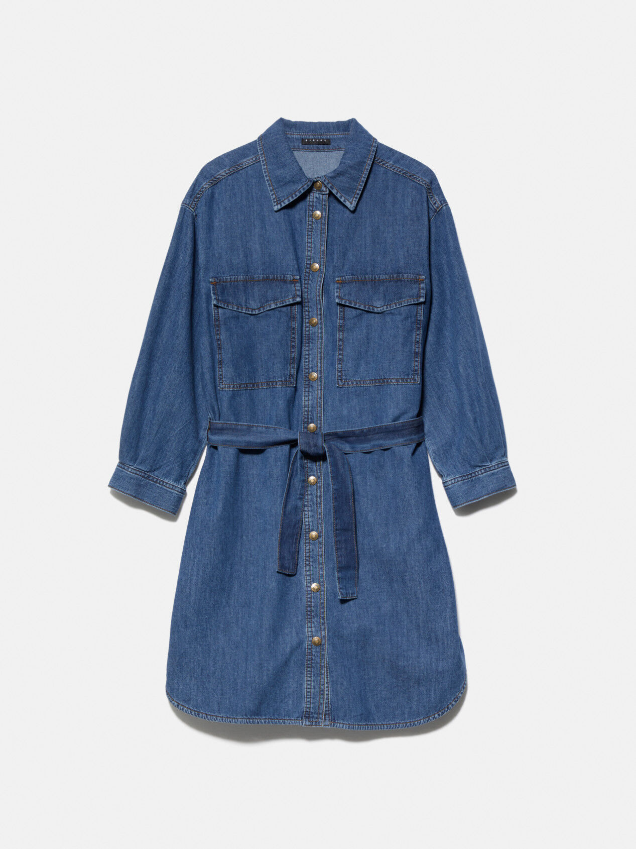 Women's Vintage Denim Dress Casual Short Sleeve Button Down Lapel Swing  Midi Jeans Dress With Pockets | Fruugo NO
