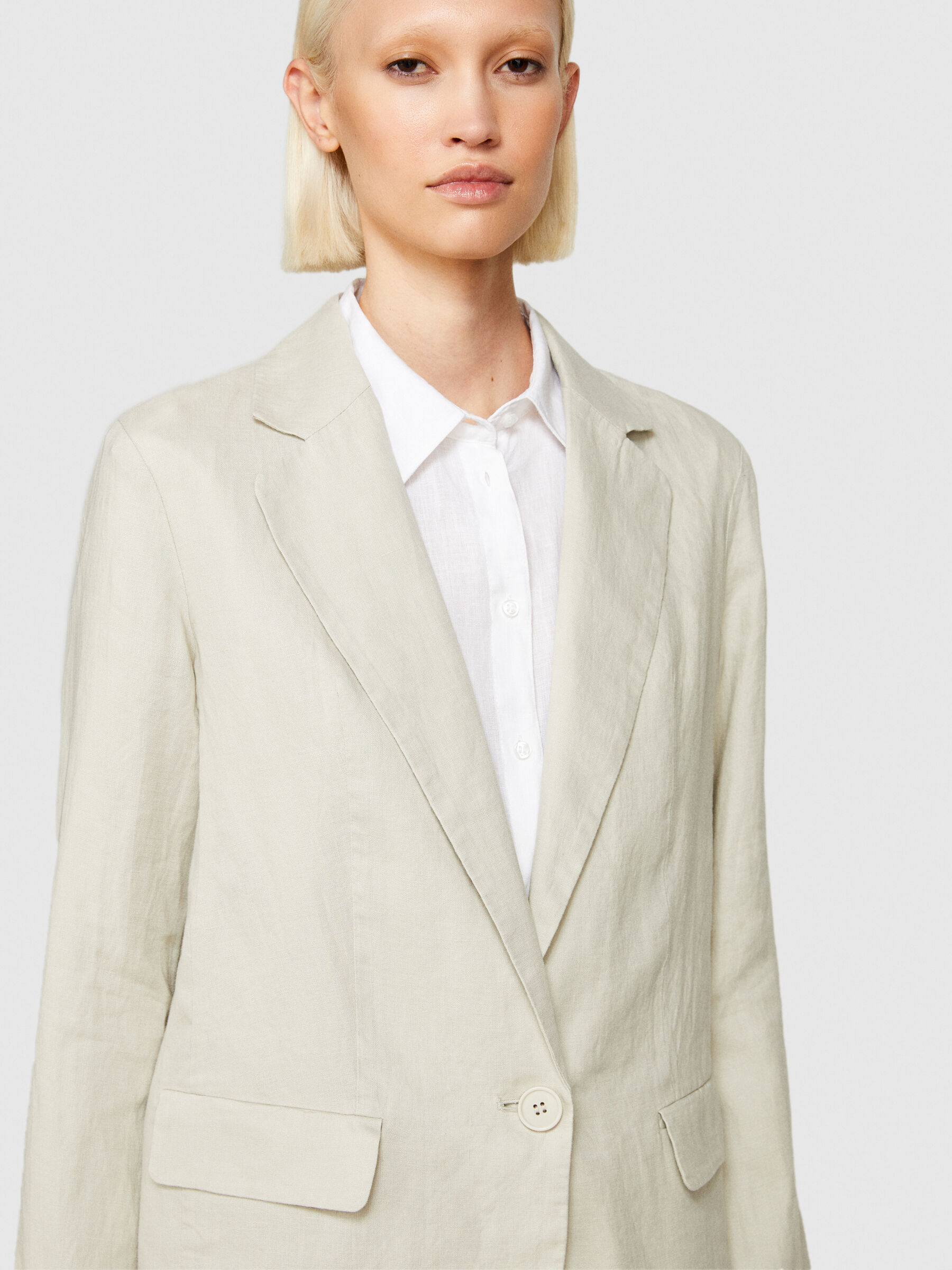 Women's unlined linen blazer cheap